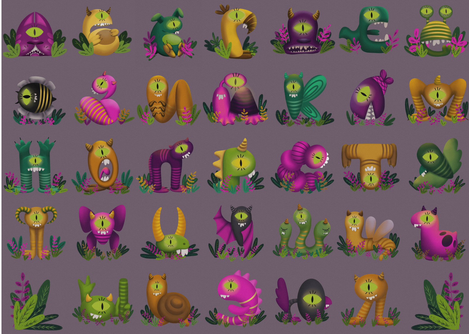 монстробуквы — Изображение №2 — Иллюстрация, Графика на Dprofile