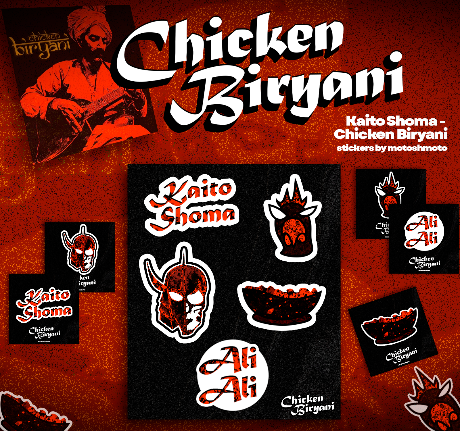 Chicken Biryani stickers — Изображение №1 — Брендинг, Иллюстрация на Dprofile