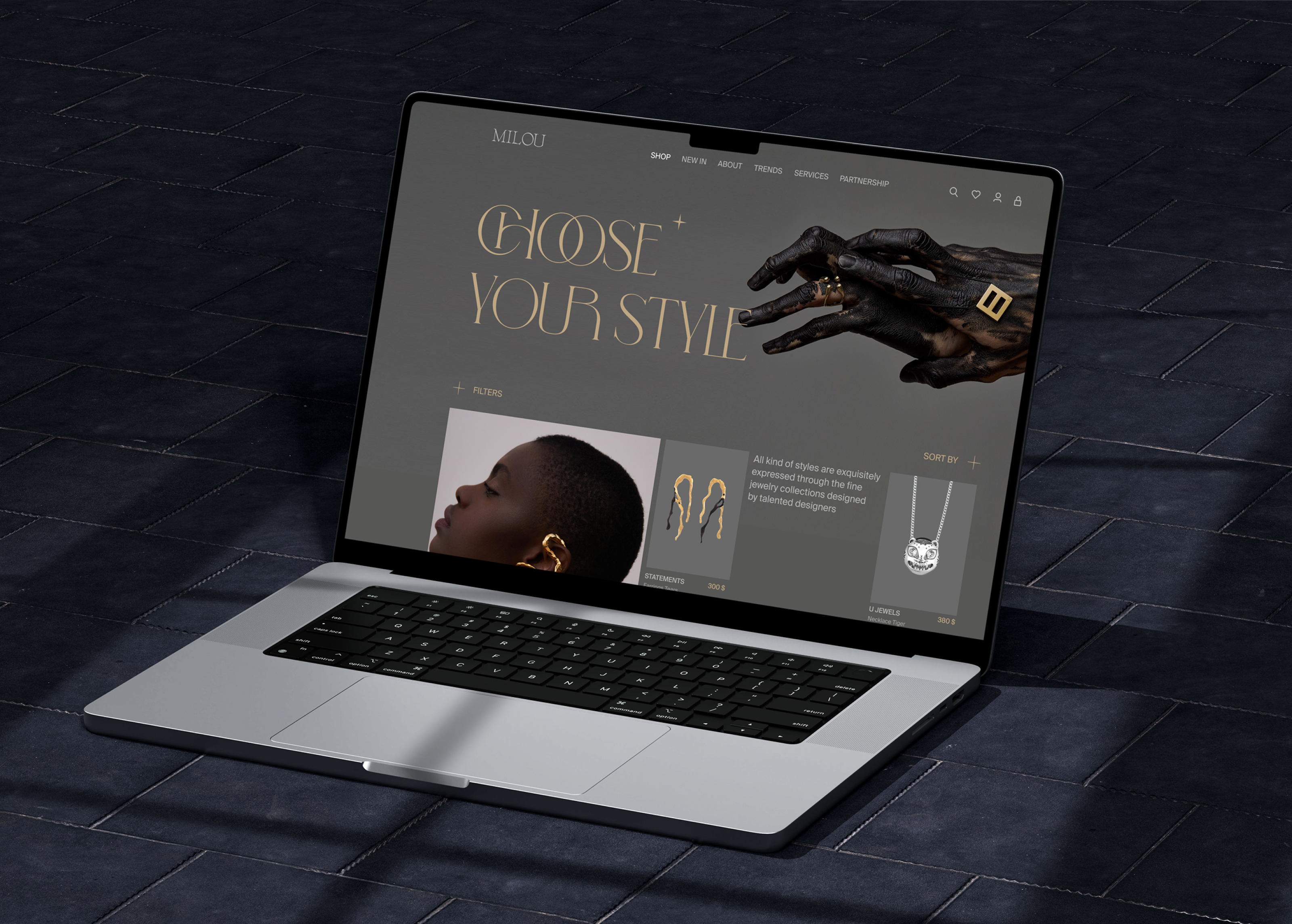 MILOU JEWELRY | E-commerce — Изображение №6 — Интерфейсы, Брендинг на Dprofile