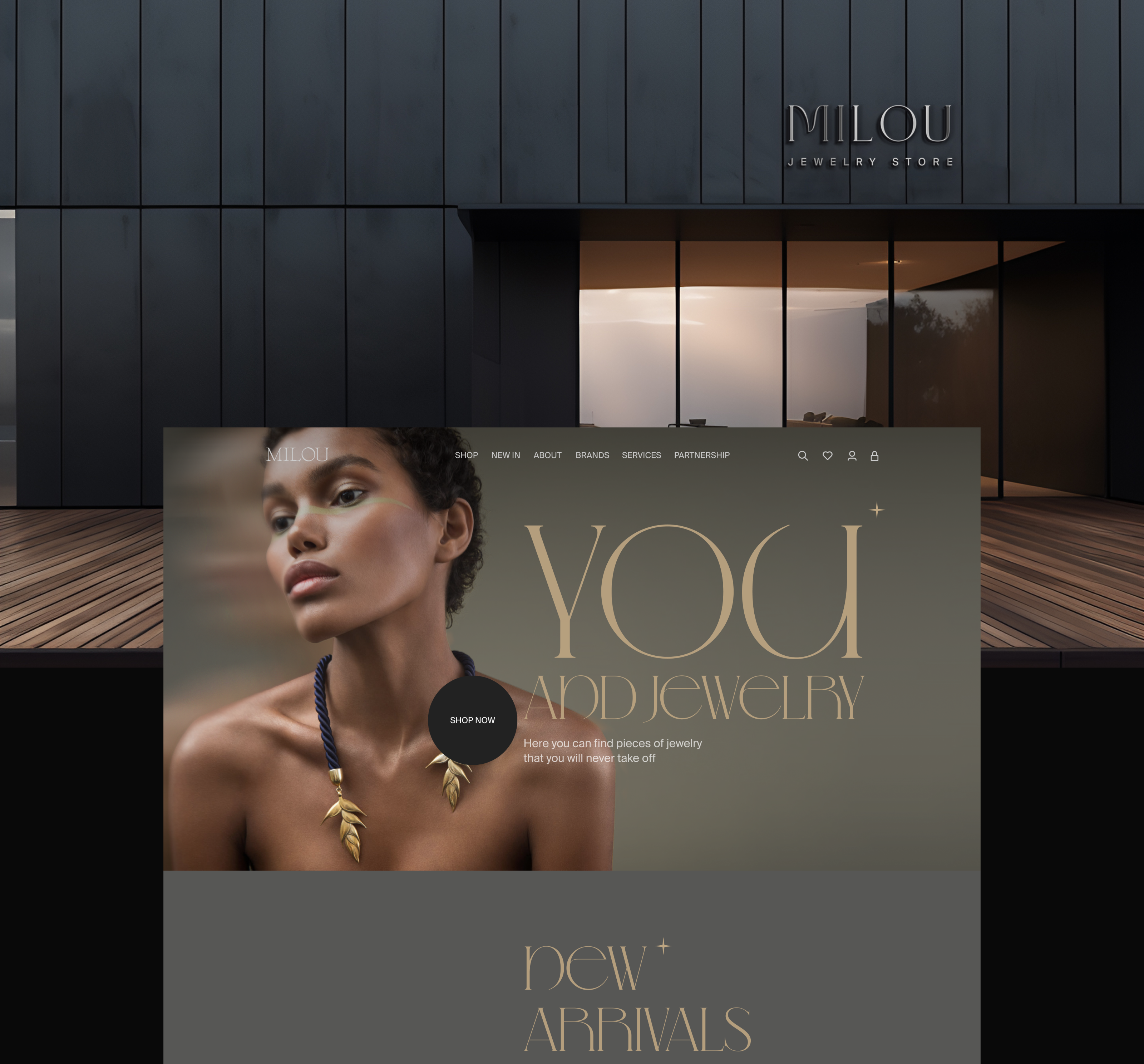 MILOU JEWELRY | E-commerce — Изображение №2 — Интерфейсы, Брендинг на Dprofile