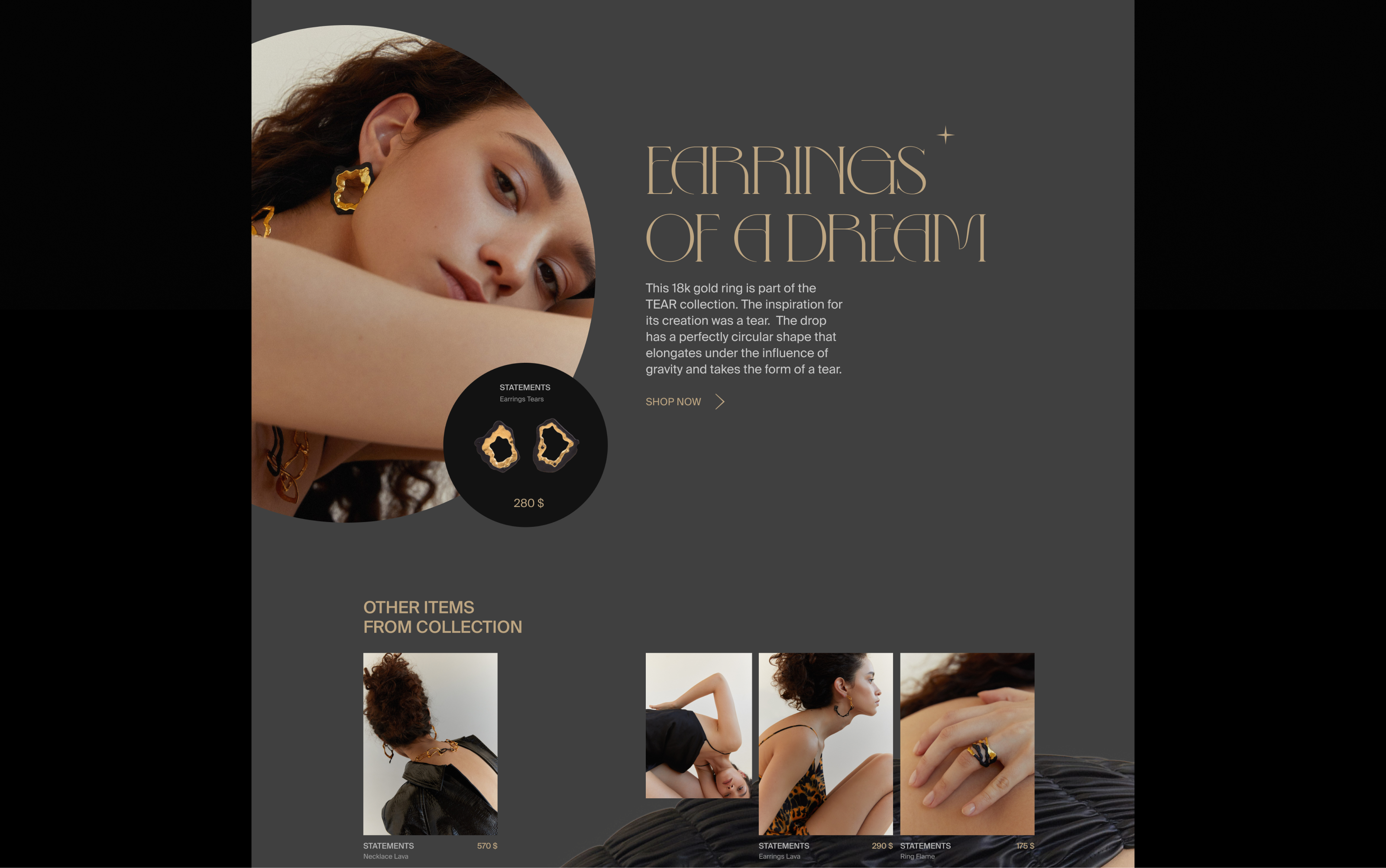 MILOU JEWELRY | E-commerce — Изображение №15 — Интерфейсы, Брендинг на Dprofile