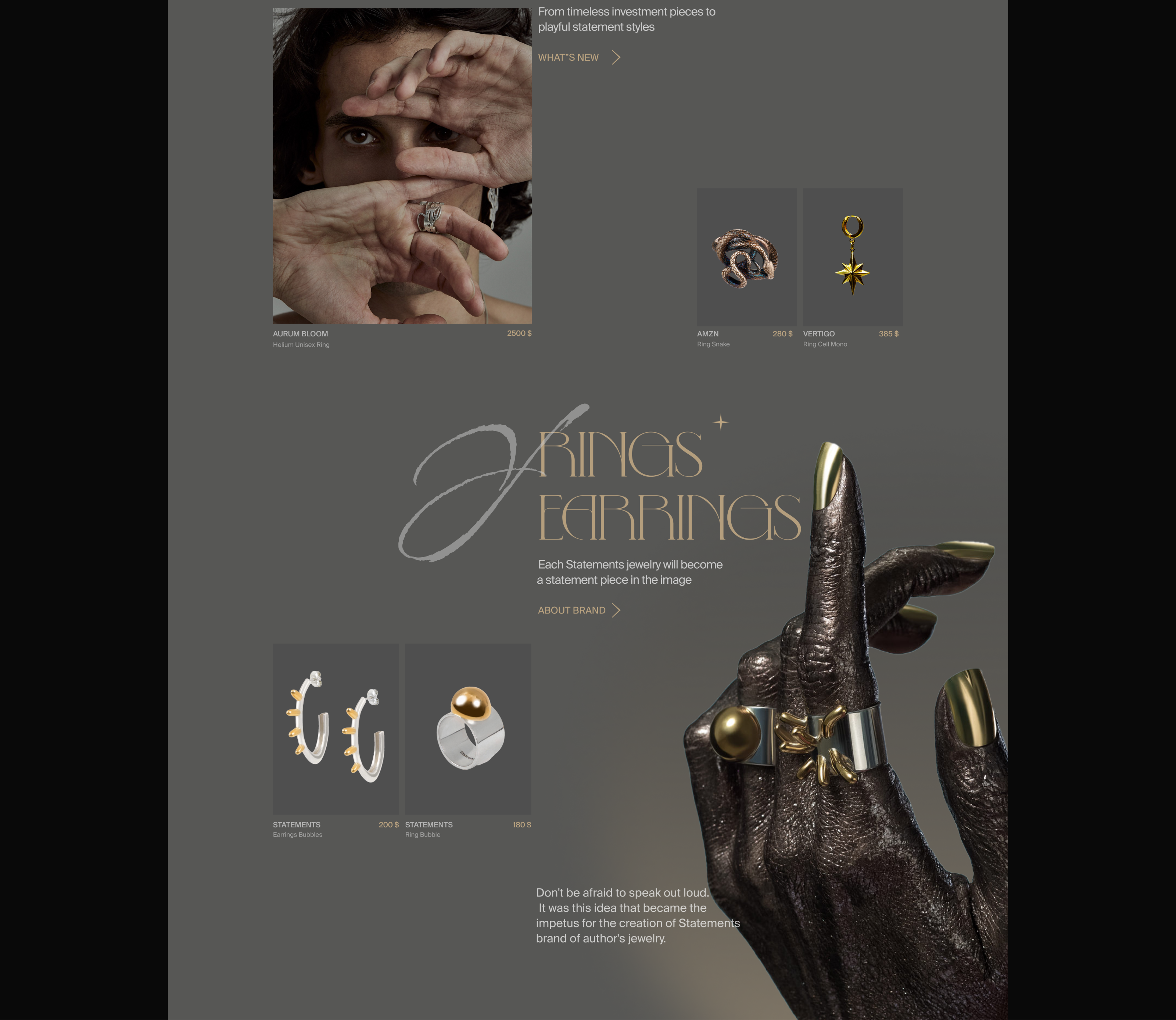 MILOU JEWELRY | E-commerce — Изображение №3 — Интерфейсы, Брендинг на Dprofile