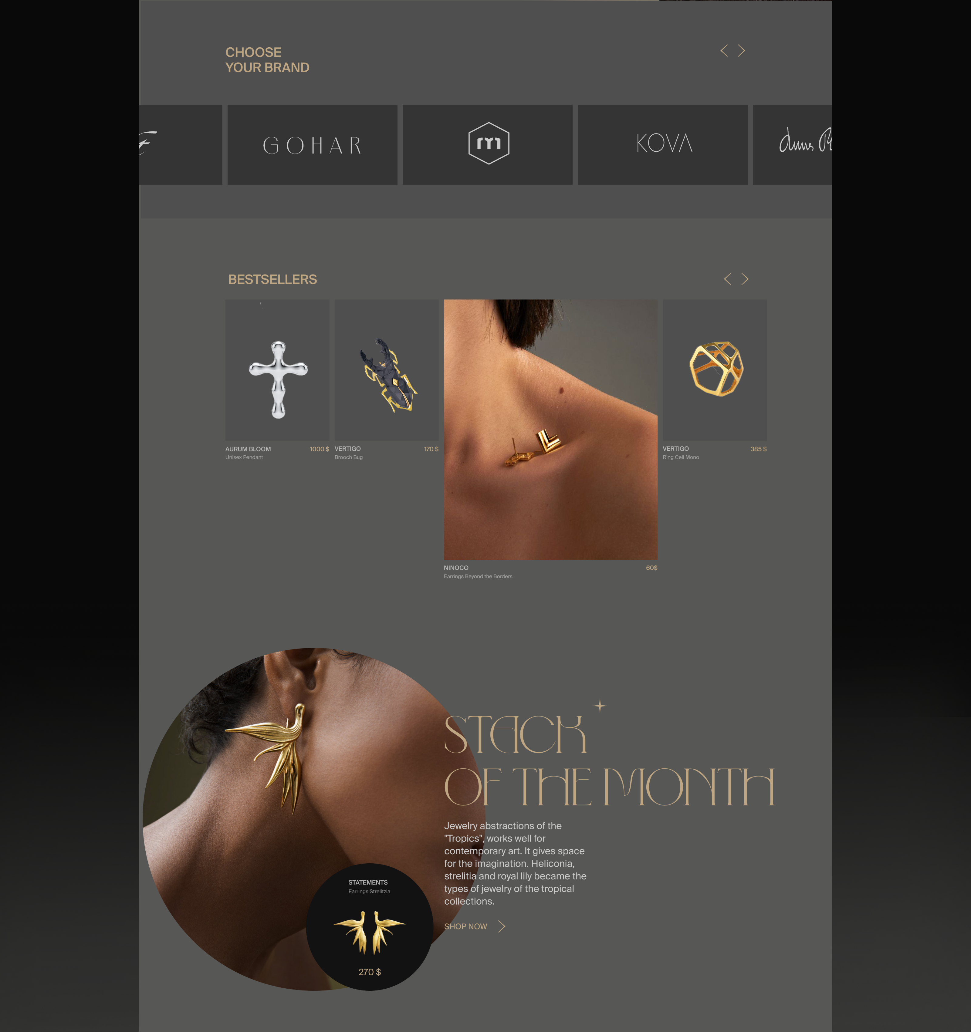 MILOU JEWELRY | E-commerce — Изображение №4 — Интерфейсы, Брендинг на Dprofile