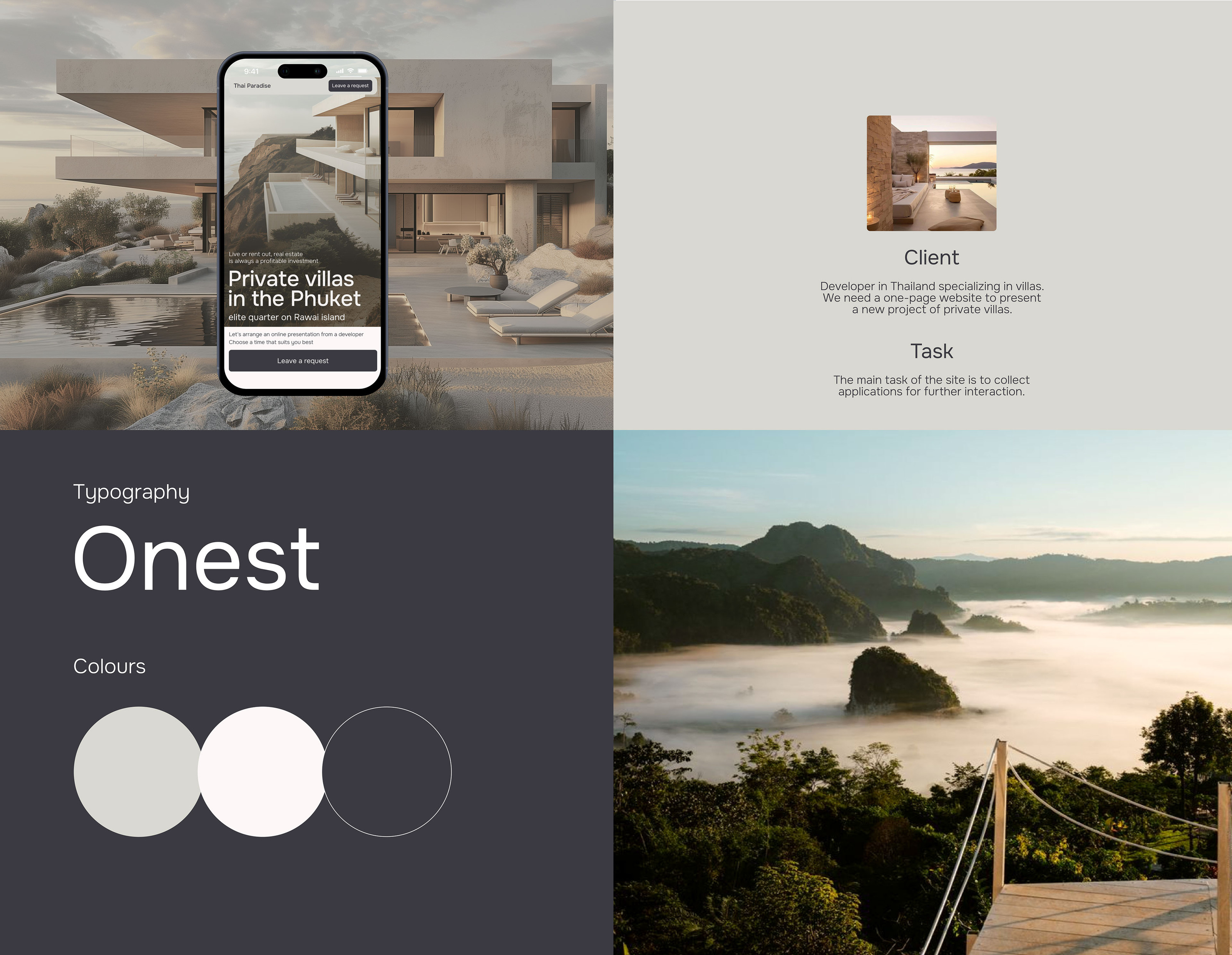 Landing page design Private villas in the Phuket — Изображение №2 — Интерфейсы, Графика на Dprofile