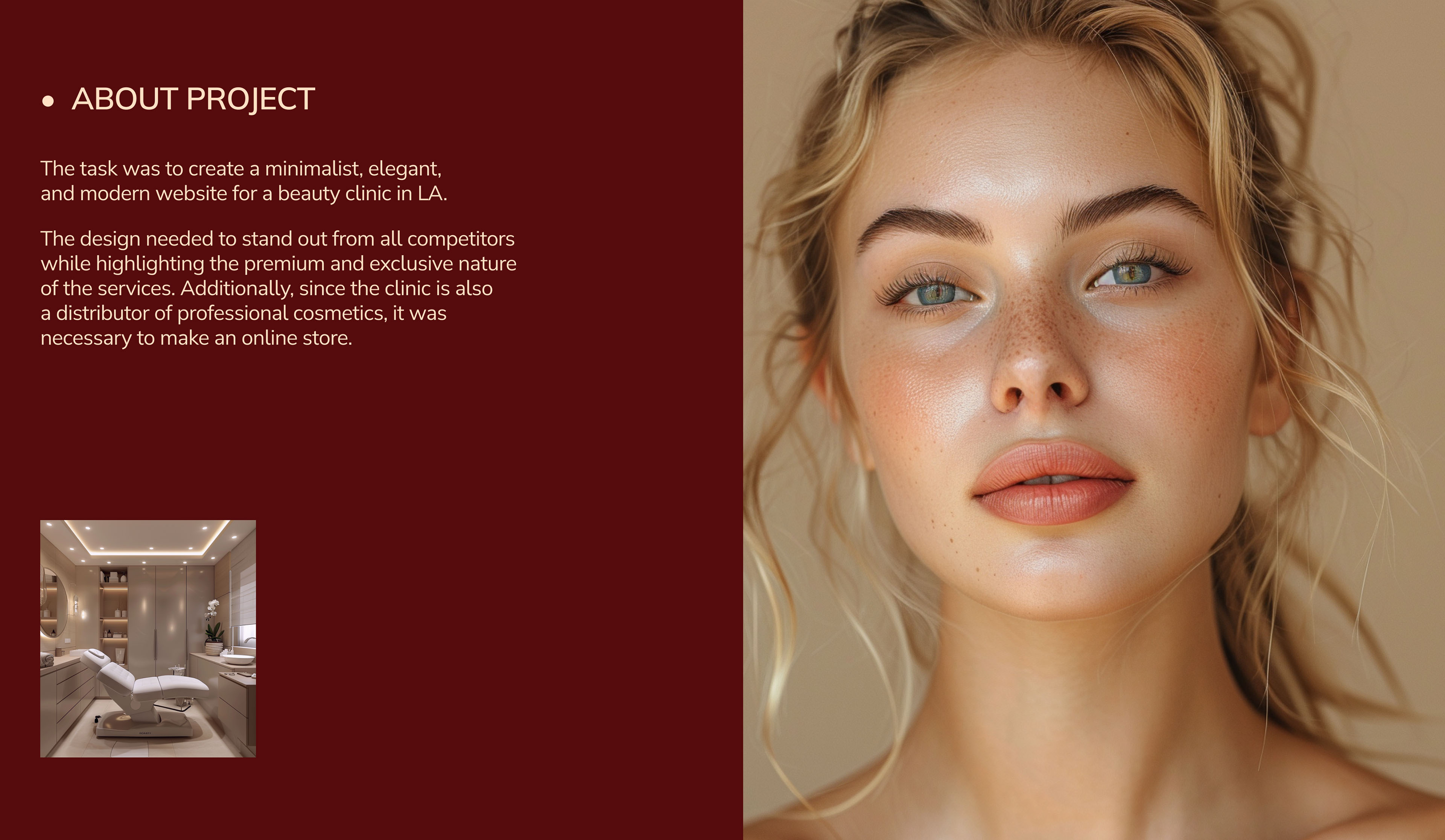 Beauty clinic | Website design and development — Изображение №1 — Интерфейсы, Анимация на Dprofile