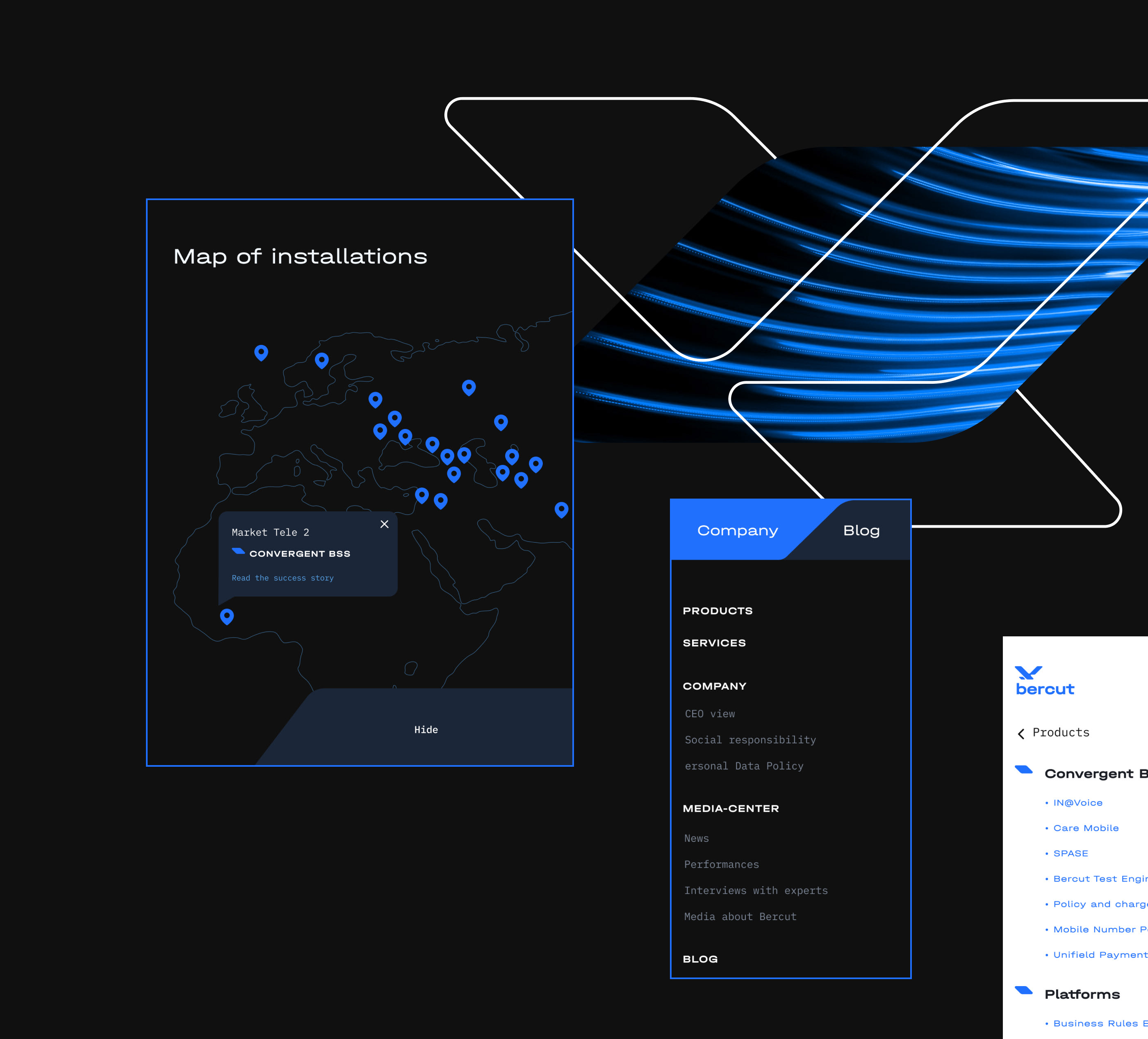Bercut corporate website — Изображение №7 — Анимация, Интерфейсы на Dprofile