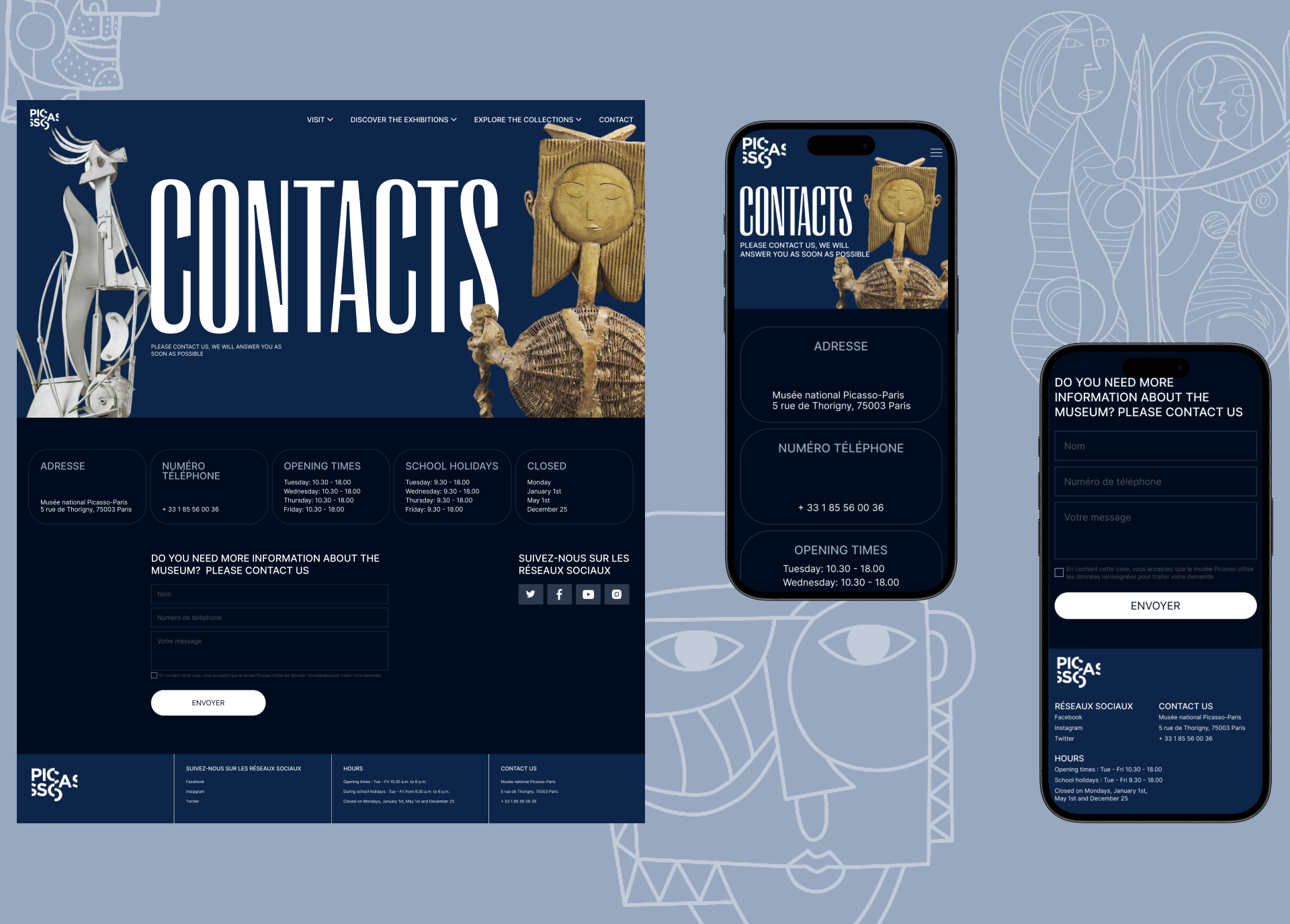 MUSEUM PICASSO-PARIS | Corporate website redesign — Изображение №13 — Интерфейсы, Брендинг на Dprofile