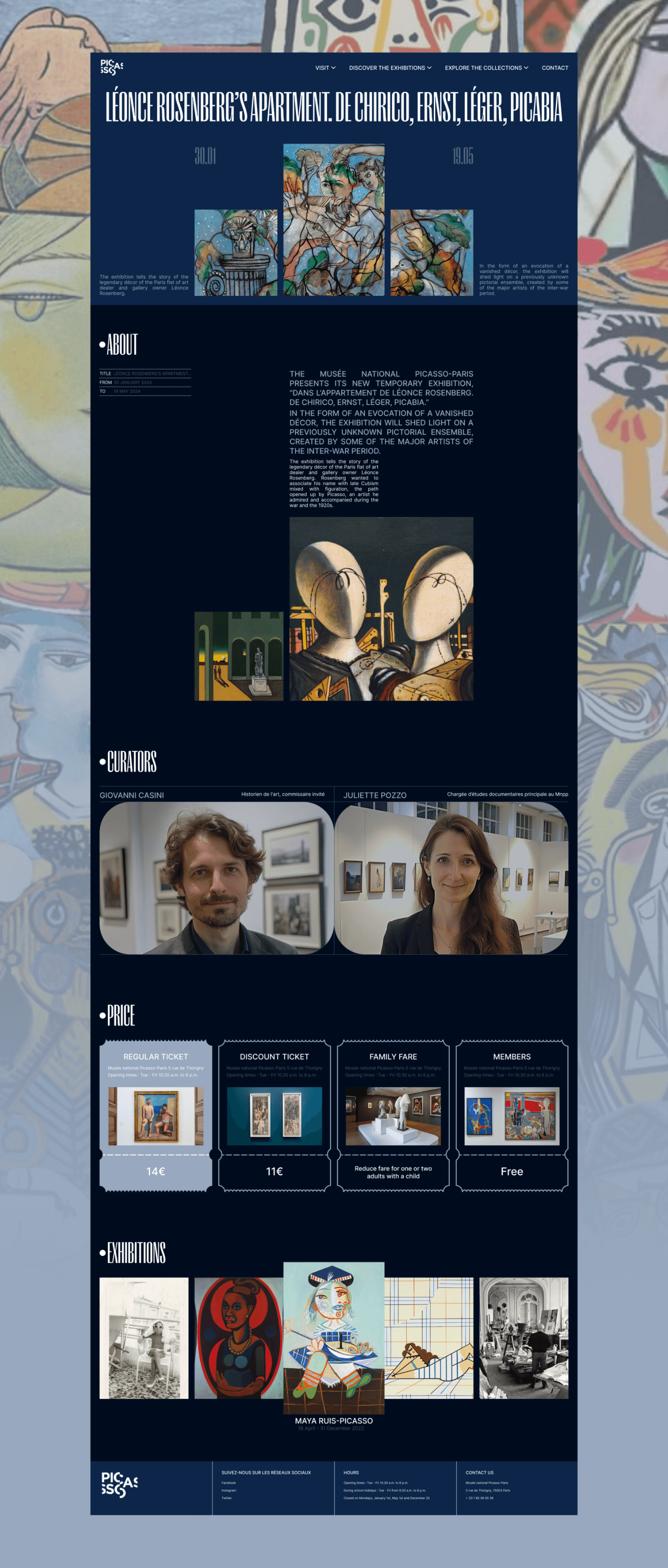 MUSEUM PICASSO-PARIS | Corporate website redesign — Изображение №10 — Интерфейсы, Брендинг на Dprofile