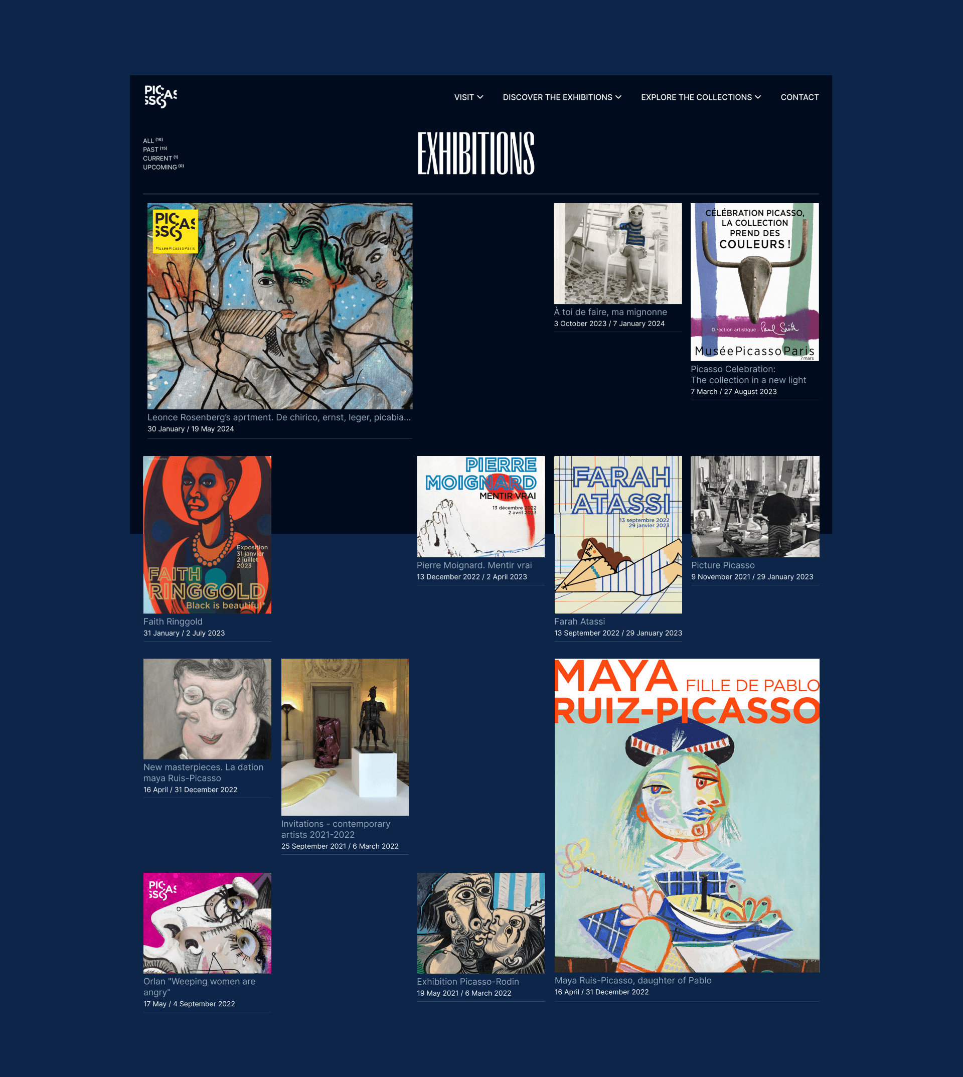 MUSEUM PICASSO-PARIS | Corporate website redesign — Изображение №7 — Интерфейсы, Брендинг на Dprofile