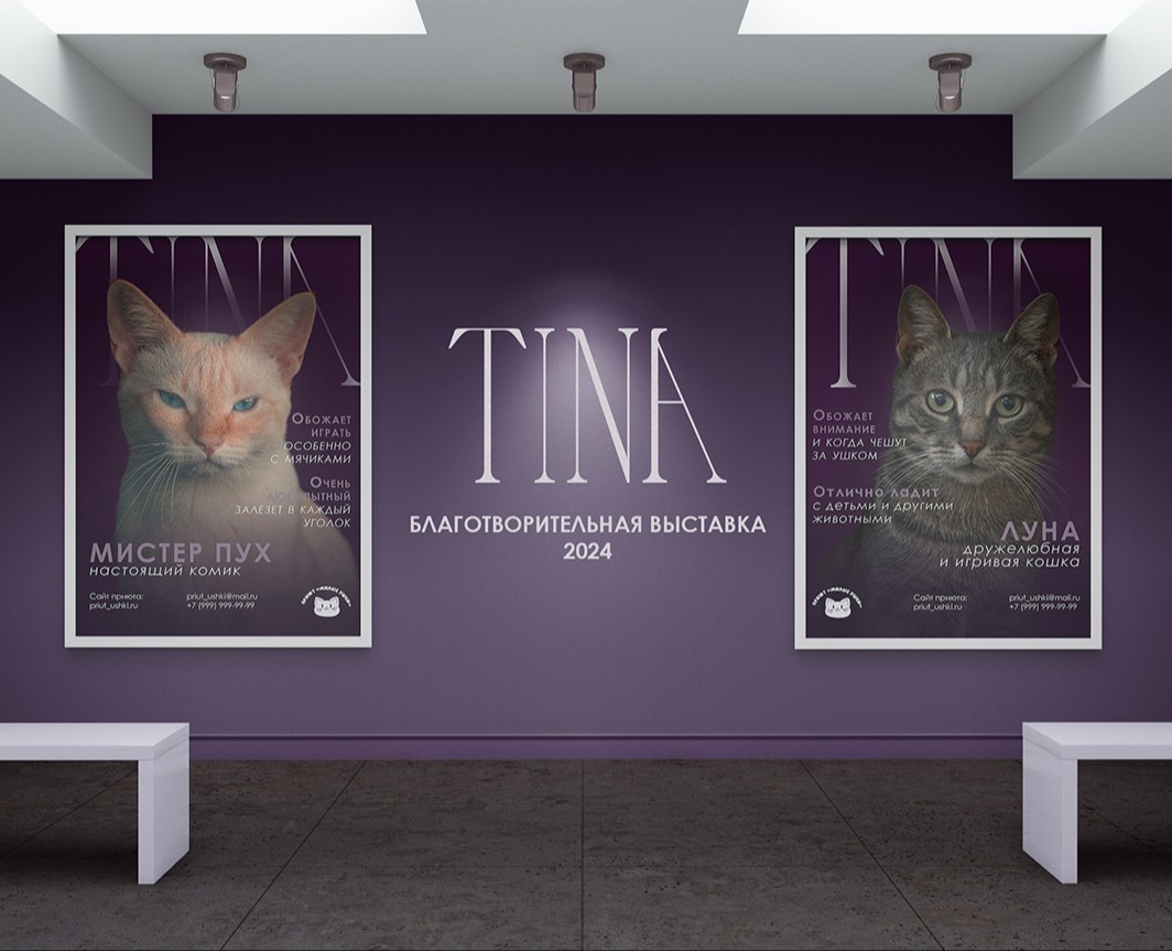 TINA - фирменный стиль для благотворительной выставки. — Брендинг на Dprofile
