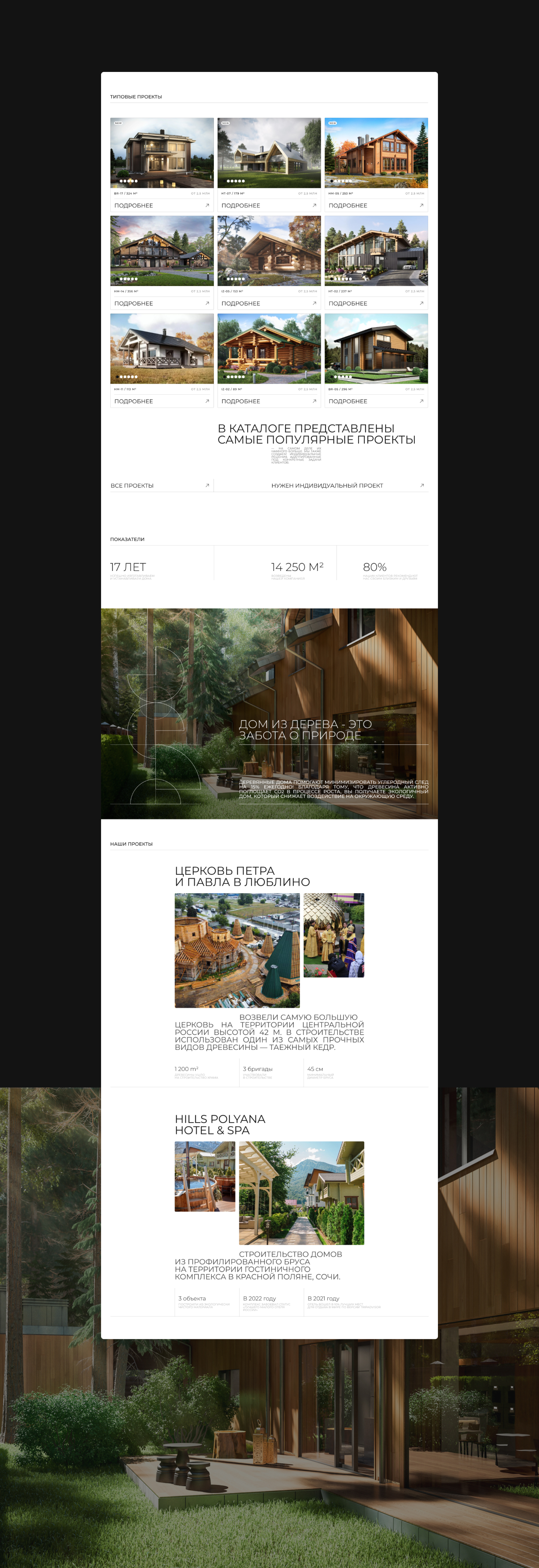 ИЗБА / СТРОИТЕЛЬНАЯ КОМПАНИЯ / REDESIGN / WEBSITE — Изображение №4 — Интерфейсы, Маркетинг на Dprofile