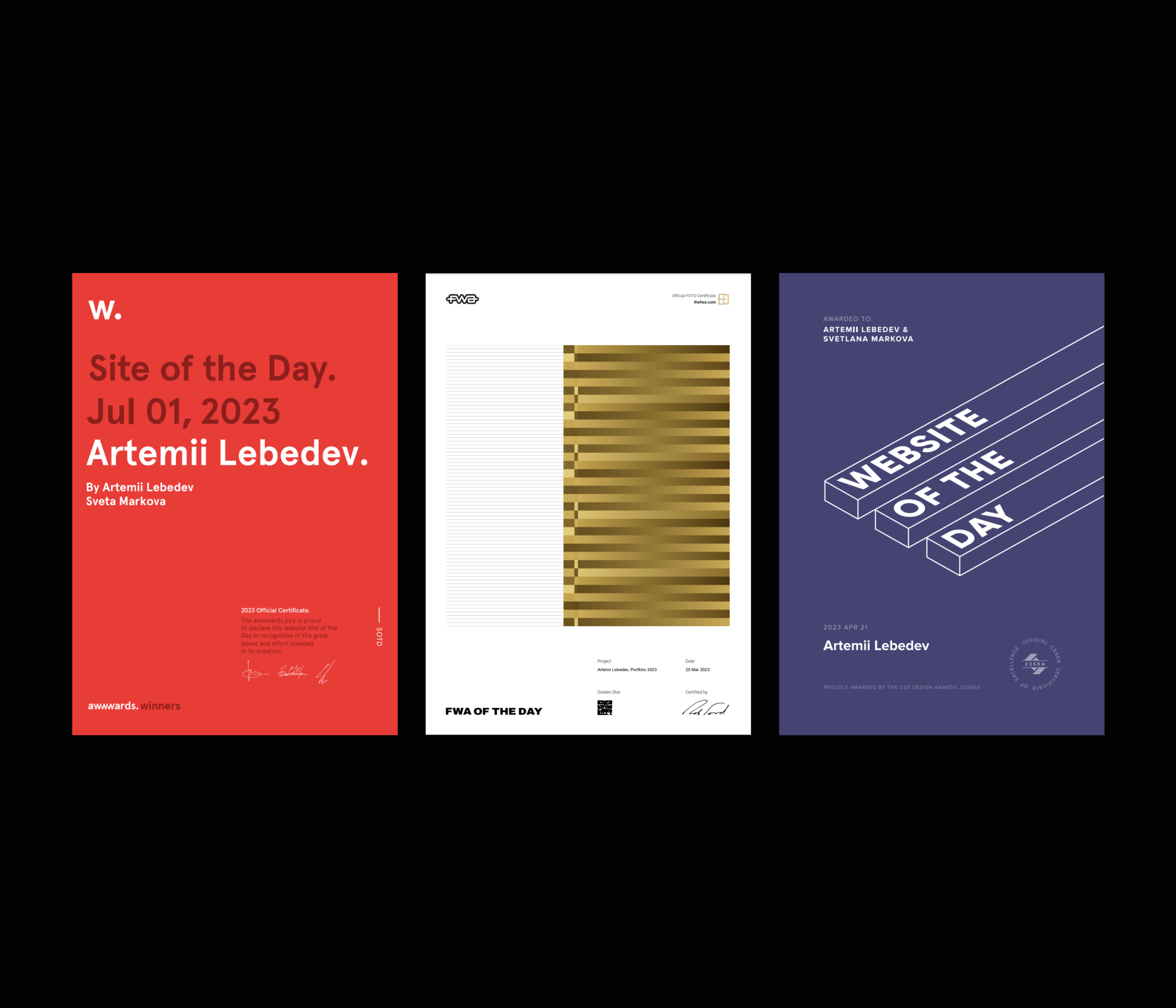 Artemii Lebedev, Personal Portfolio 2023 — Изображение №15 — Интерфейсы, Анимация на Dprofile
