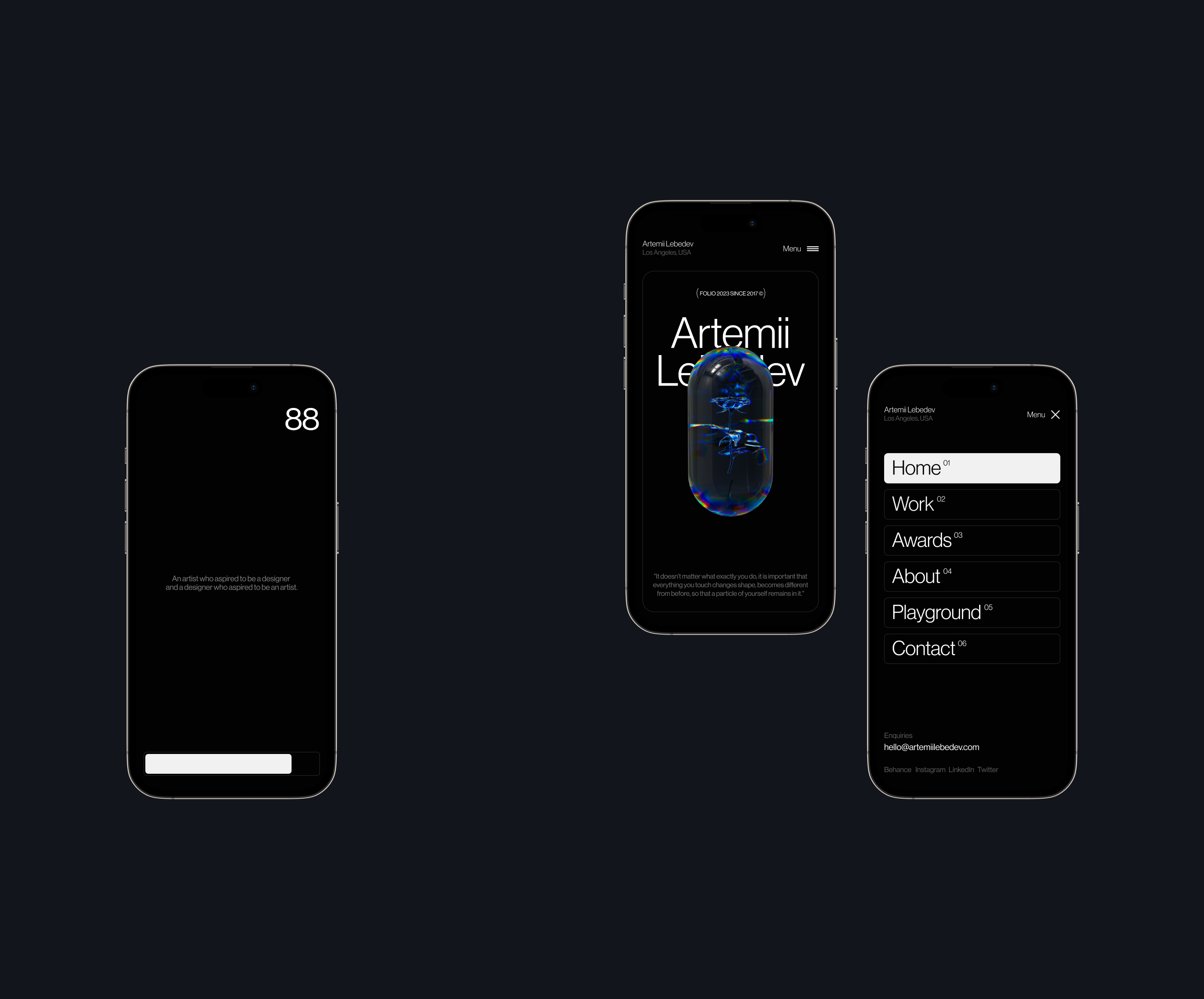 Artemii Lebedev, Personal Portfolio 2023 — Изображение №3 — Интерфейсы, Анимация на Dprofile