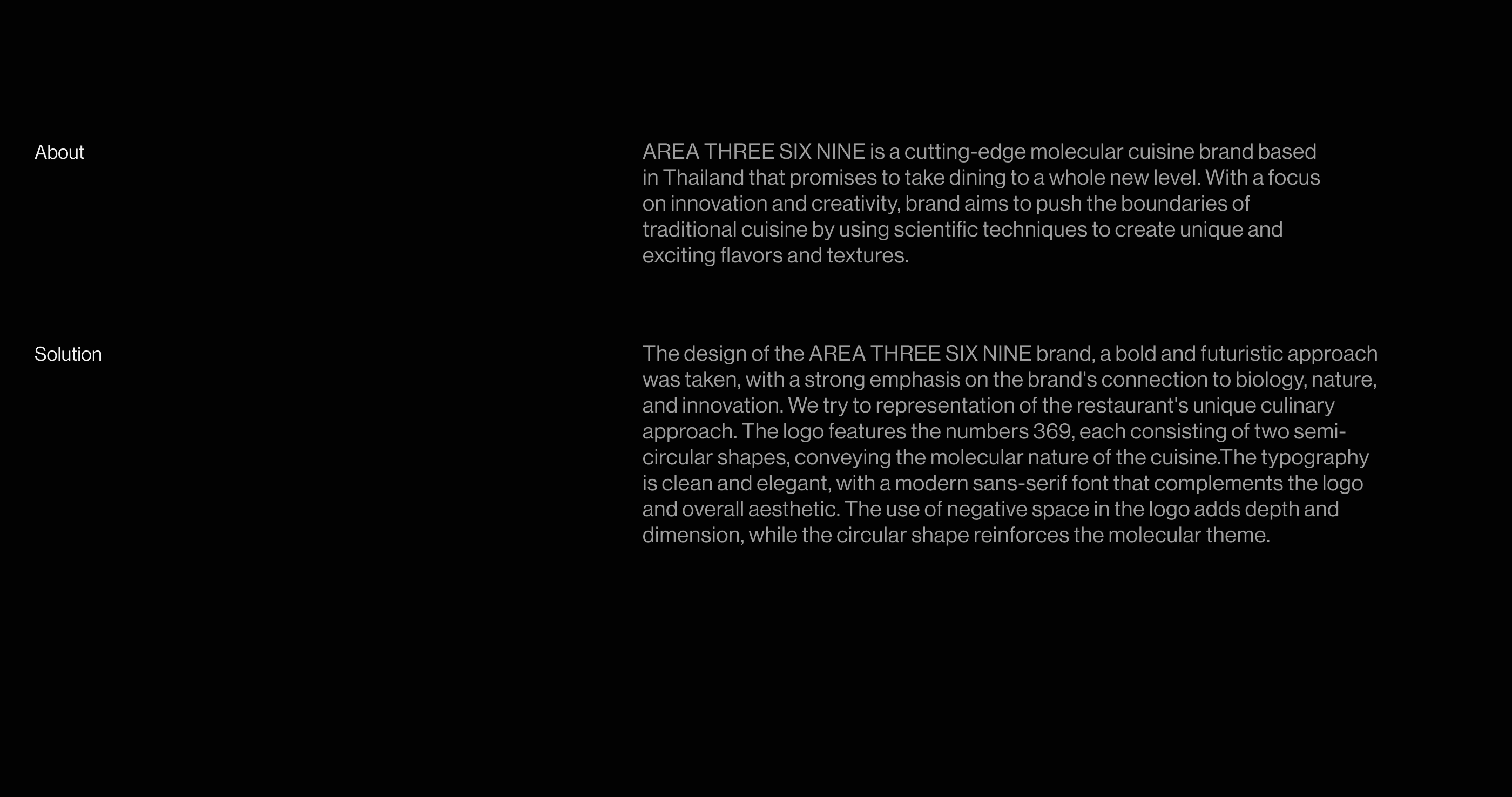 Area Three Six Nine — Изображение №2 — Брендинг, Анимация на Dprofile