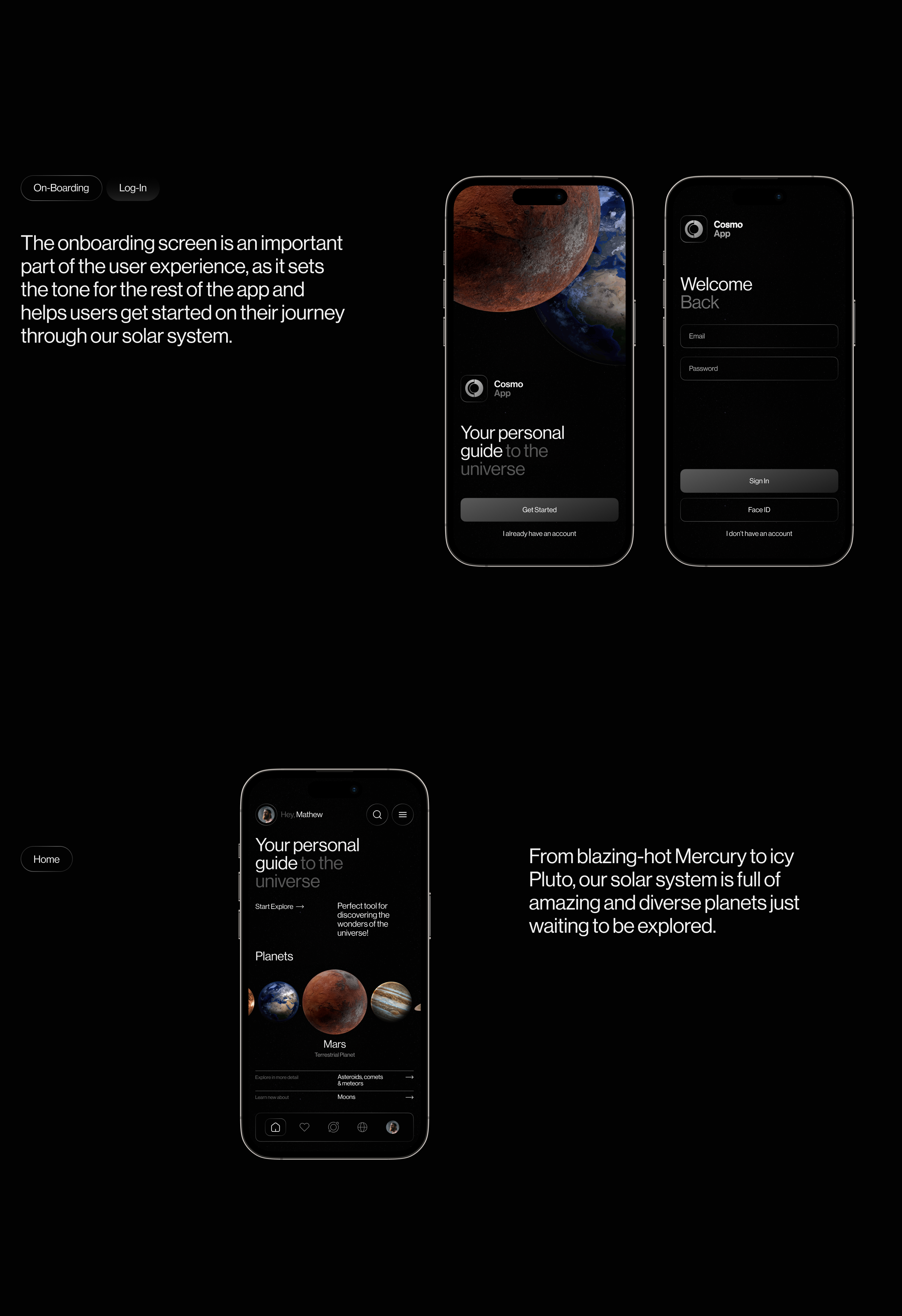 Cosmo App — Изображение №4 — Интерфейсы, Анимация на Dprofile
