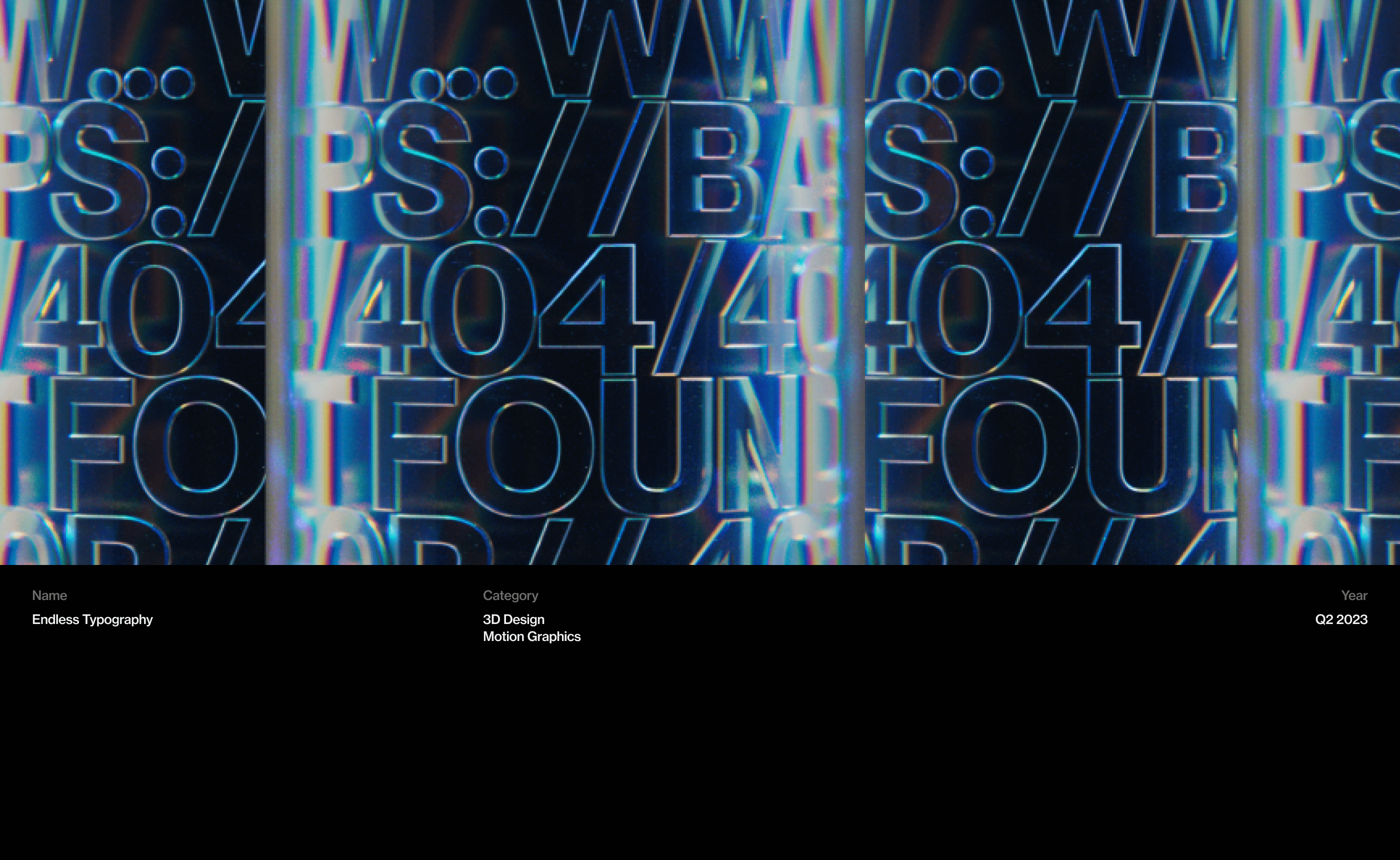 Endless Typography. Q2 2023 — Изображение №1 — 3D, Анимация на Dprofile