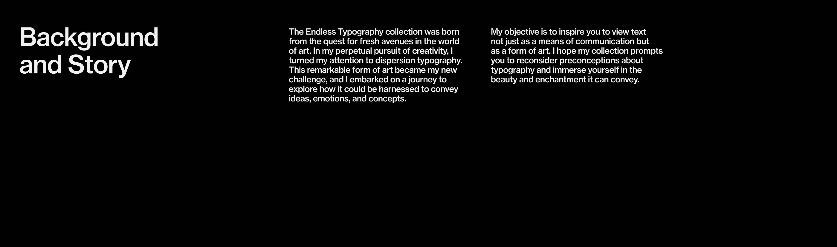 Endless Typography. Q2 2023 — Изображение №2 — 3D, Анимация на Dprofile