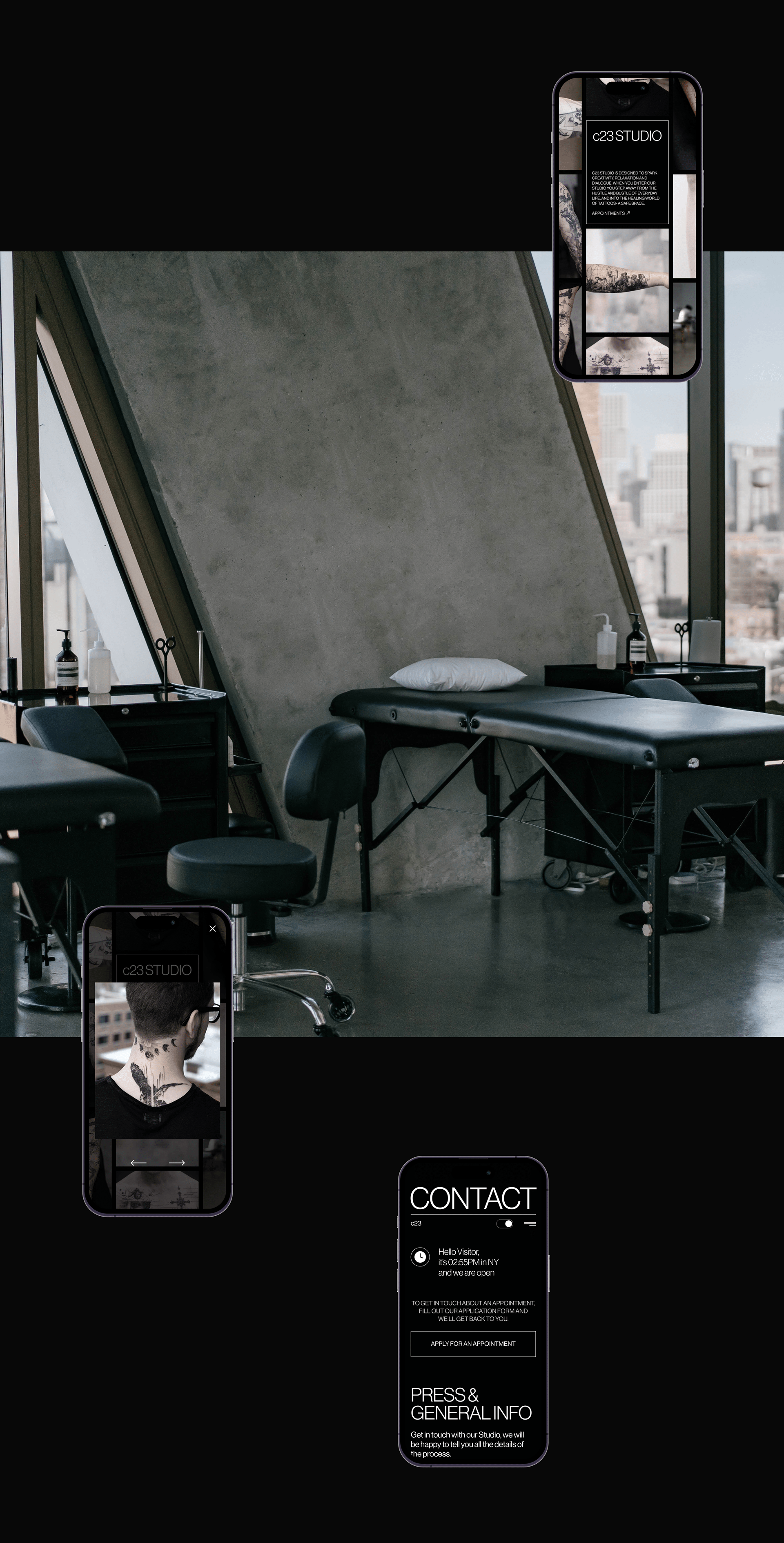 c23 Studio Tattoo Studio — Изображение №7 — Интерфейсы на Dprofile