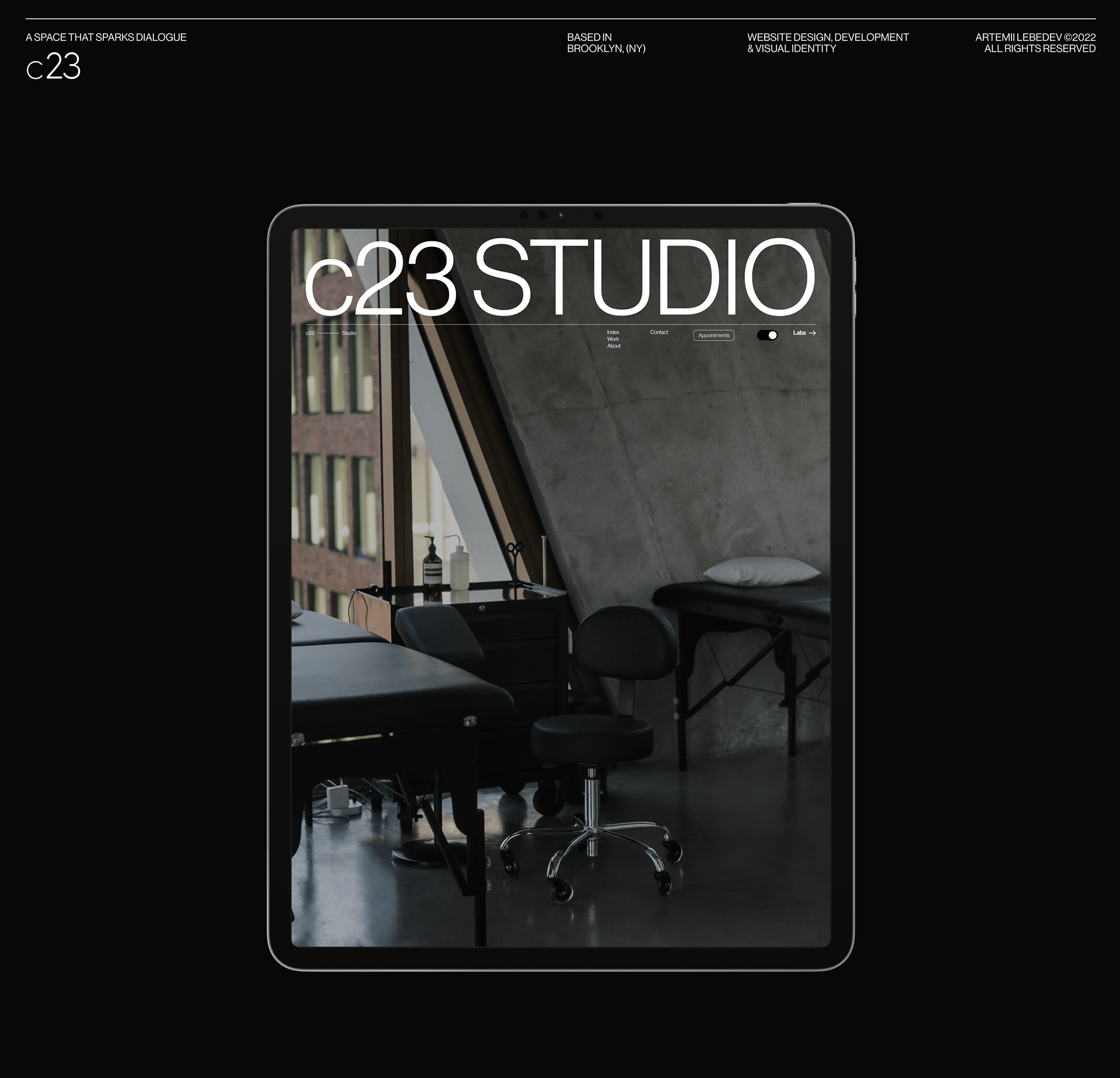 c23 Studio Tattoo Studio — Изображение №1 — Интерфейсы на Dprofile