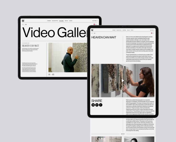 MoMA Tbilisi — Интерфейсы, Анимация на Dprofile