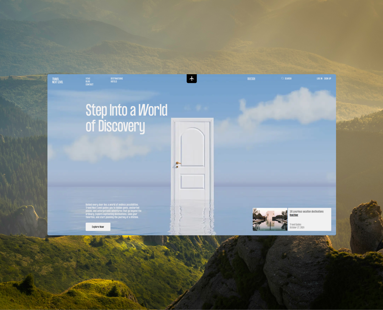 Travel Next Level — Интерфейсы, 3D на Dprofile