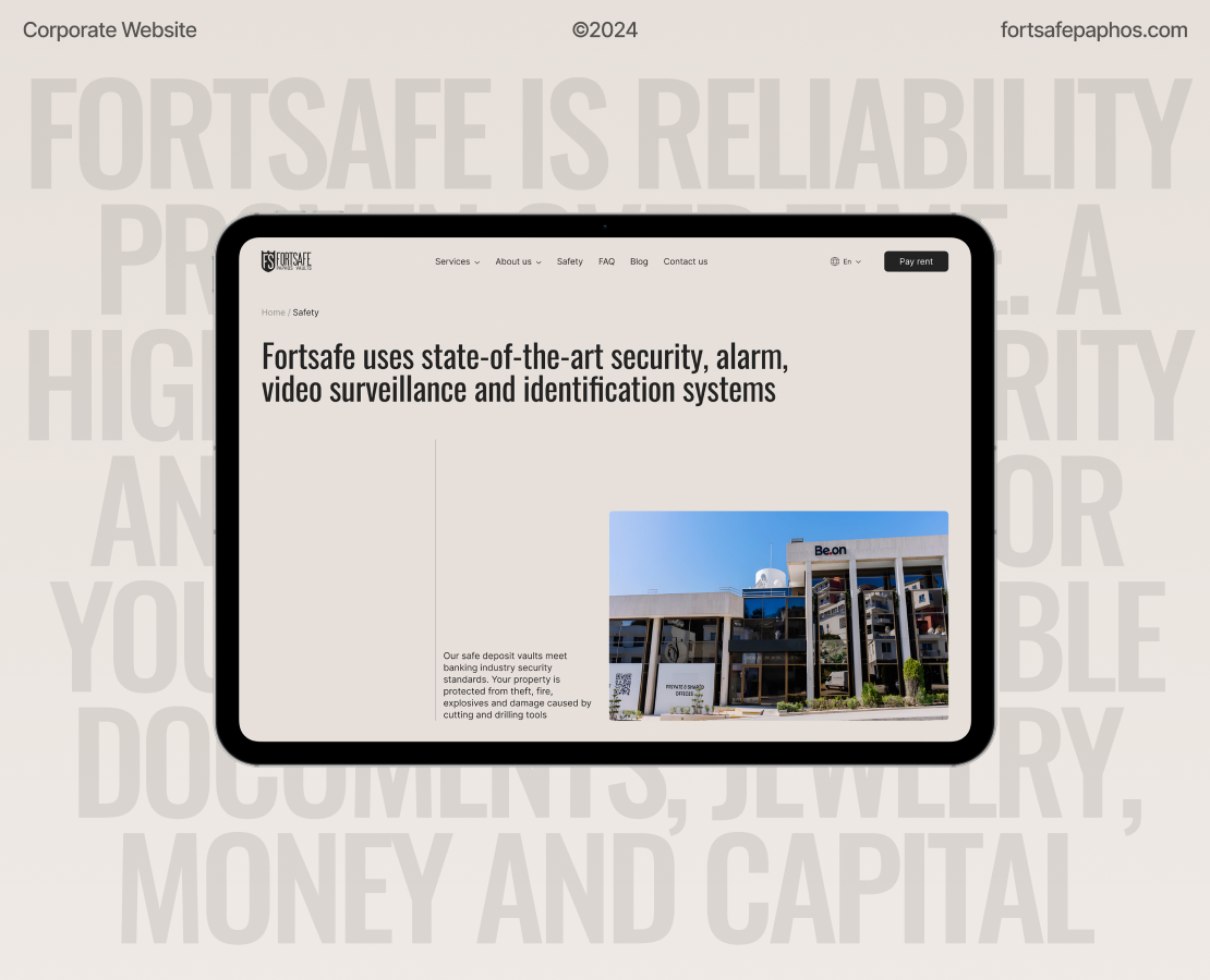 Fortsafe — Corporate website — Интерфейсы, Анимация на Dprofile