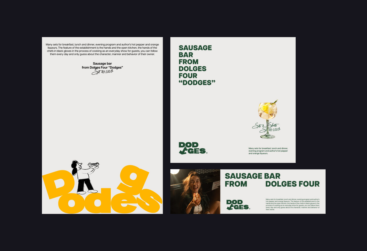 Sausage Bar Dodges Brand Identity — Изображение №5 — Брендинг, Графика на Dprofile