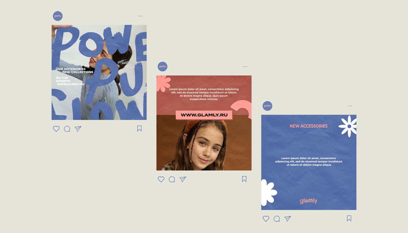 Glamly Children's Accessories Brand Identity — Изображение №10 — Брендинг, Анимация на Dprofile