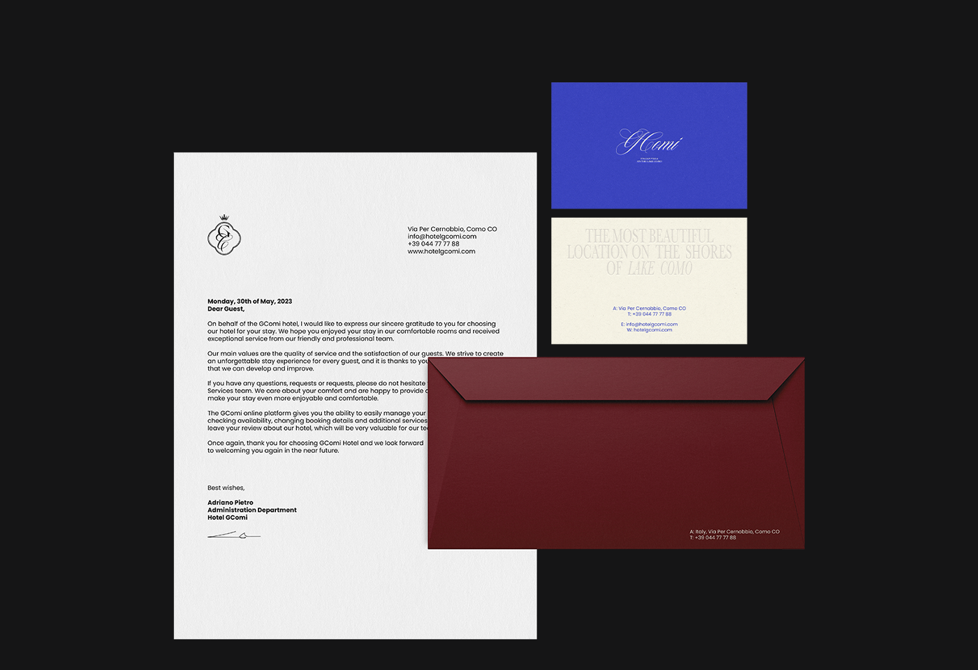 Villa GComi Brand Identity — Изображение №9 — Брендинг, Графика на Dprofile