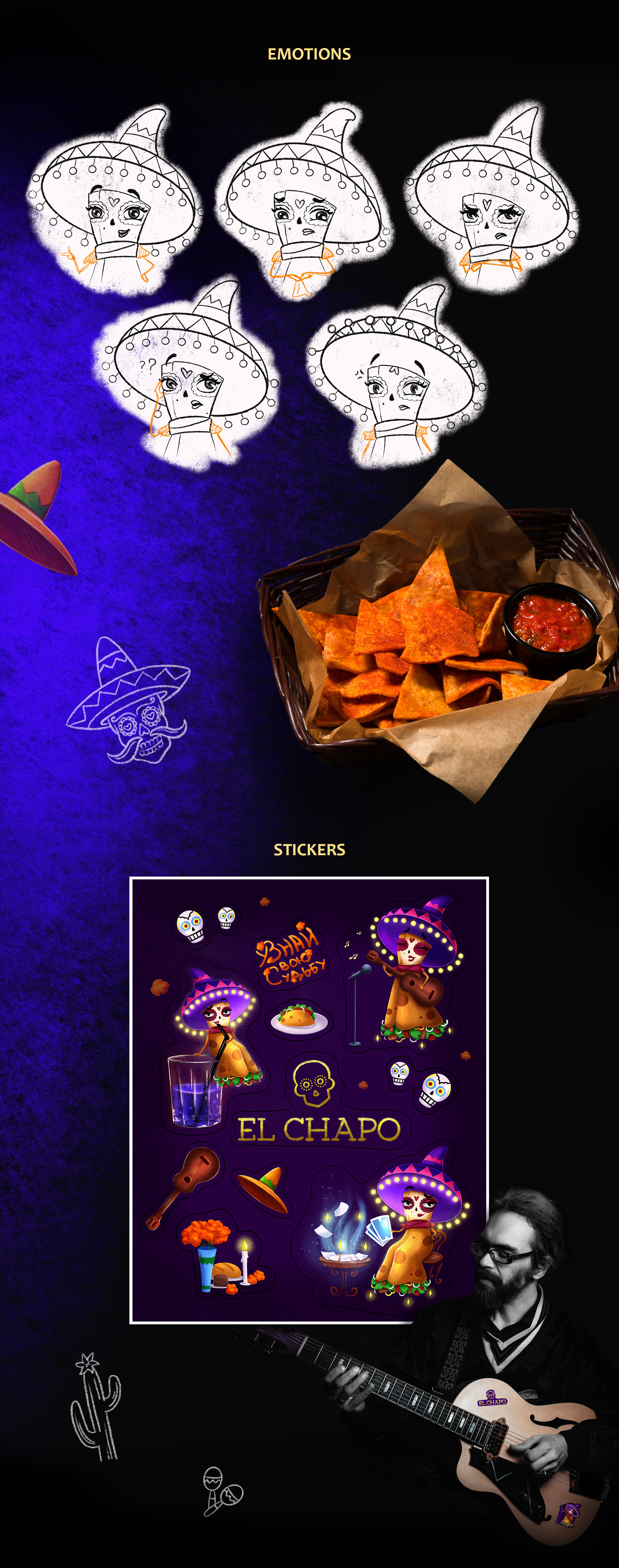 BRAND CHARACTER for "EL CHAPO GRANDE" — Изображение №3 — Брендинг, Иллюстрация на Dprofile