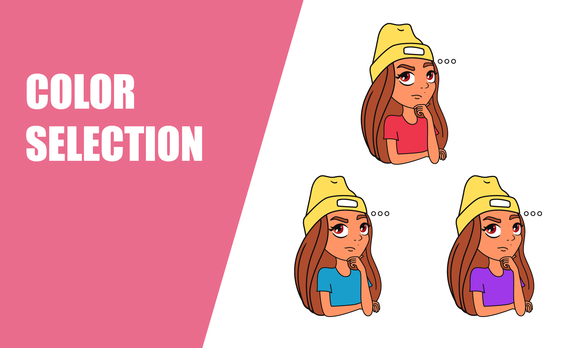 Cool girl Telegram sticker pack. — Изображение №4 — Брендинг, Иллюстрация на Dprofile