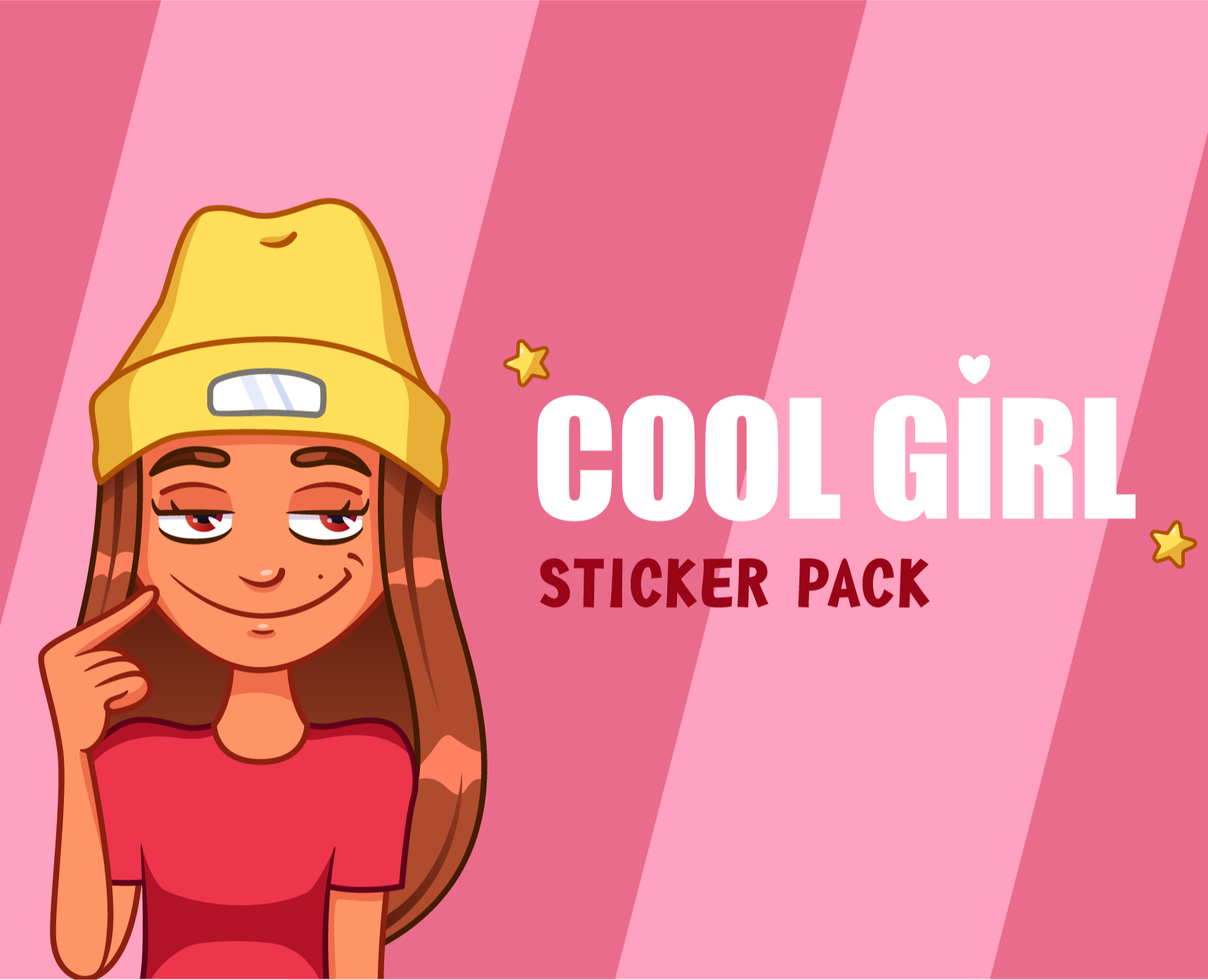 Cool girl Telegram sticker pack. на Dprofile