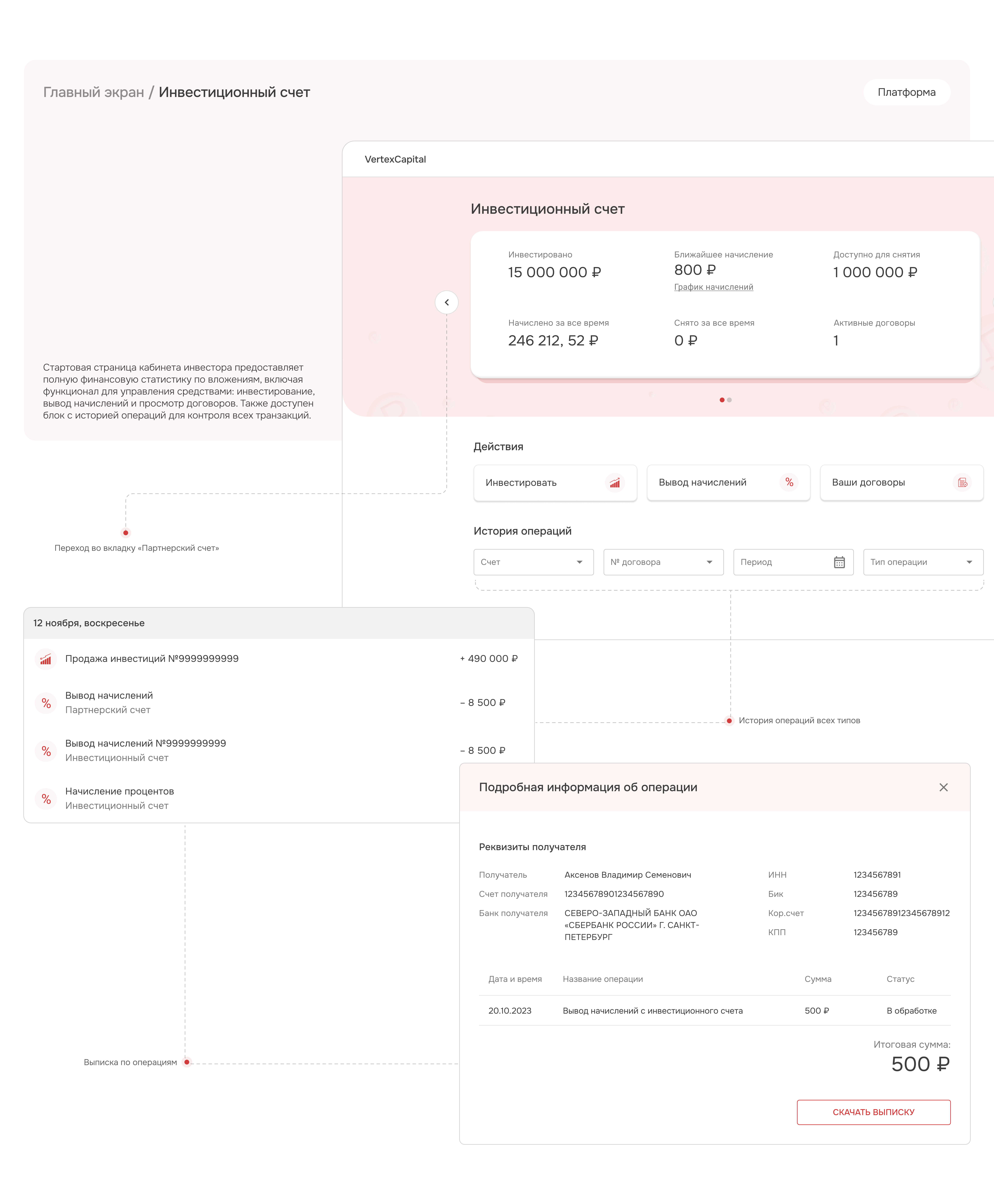 Investment platform | B2B/B2C| Dashboard | CRM | UX/ UI — Изображение №10 — Интерфейсы на Dprofile