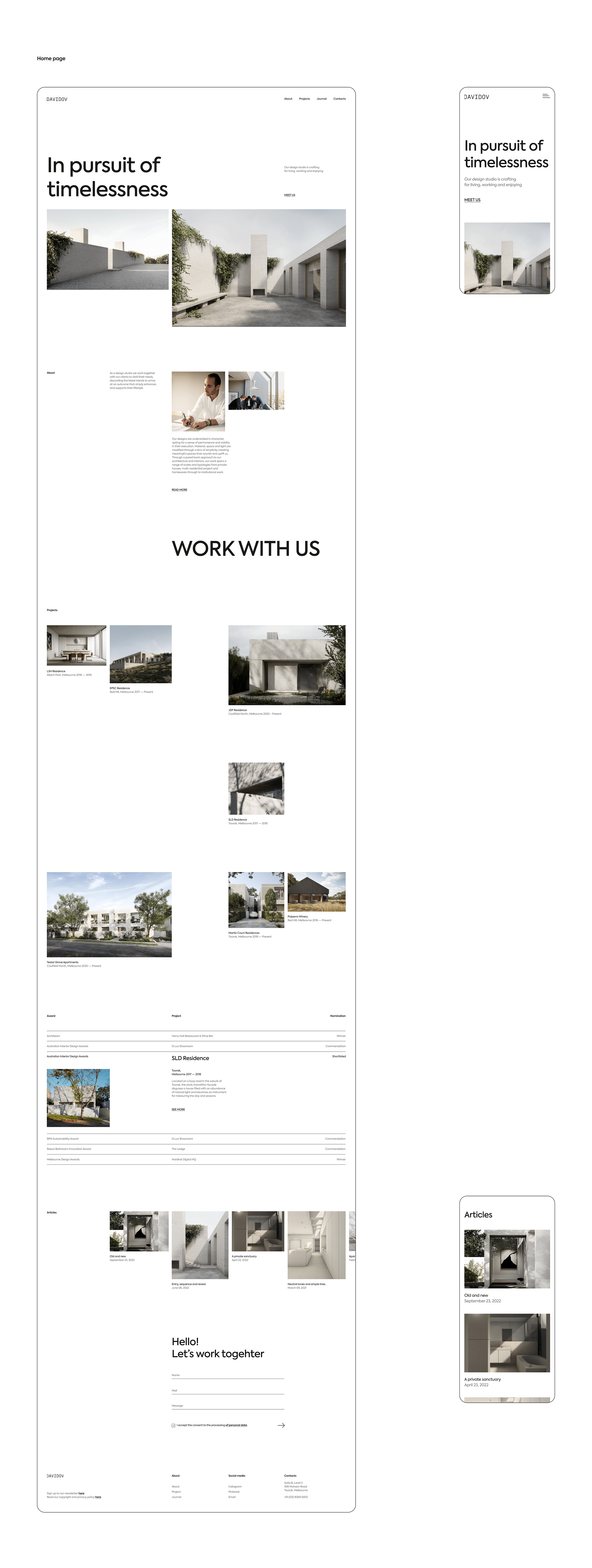 Davidov Architects | Redesign concept — Изображение №4 — Интерфейсы на Dprofile