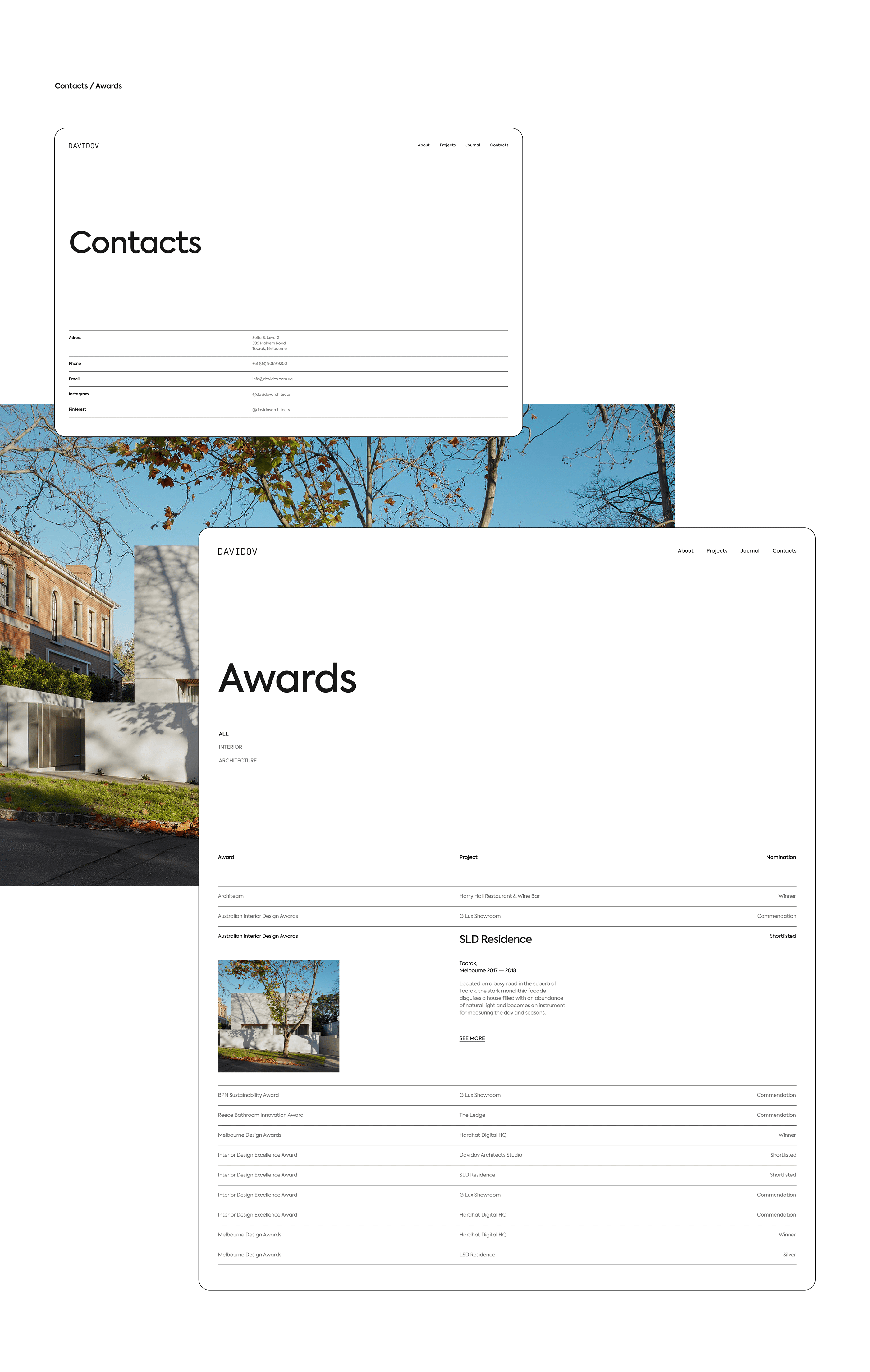 Davidov Architects | Redesign concept — Изображение №10 — Интерфейсы на Dprofile