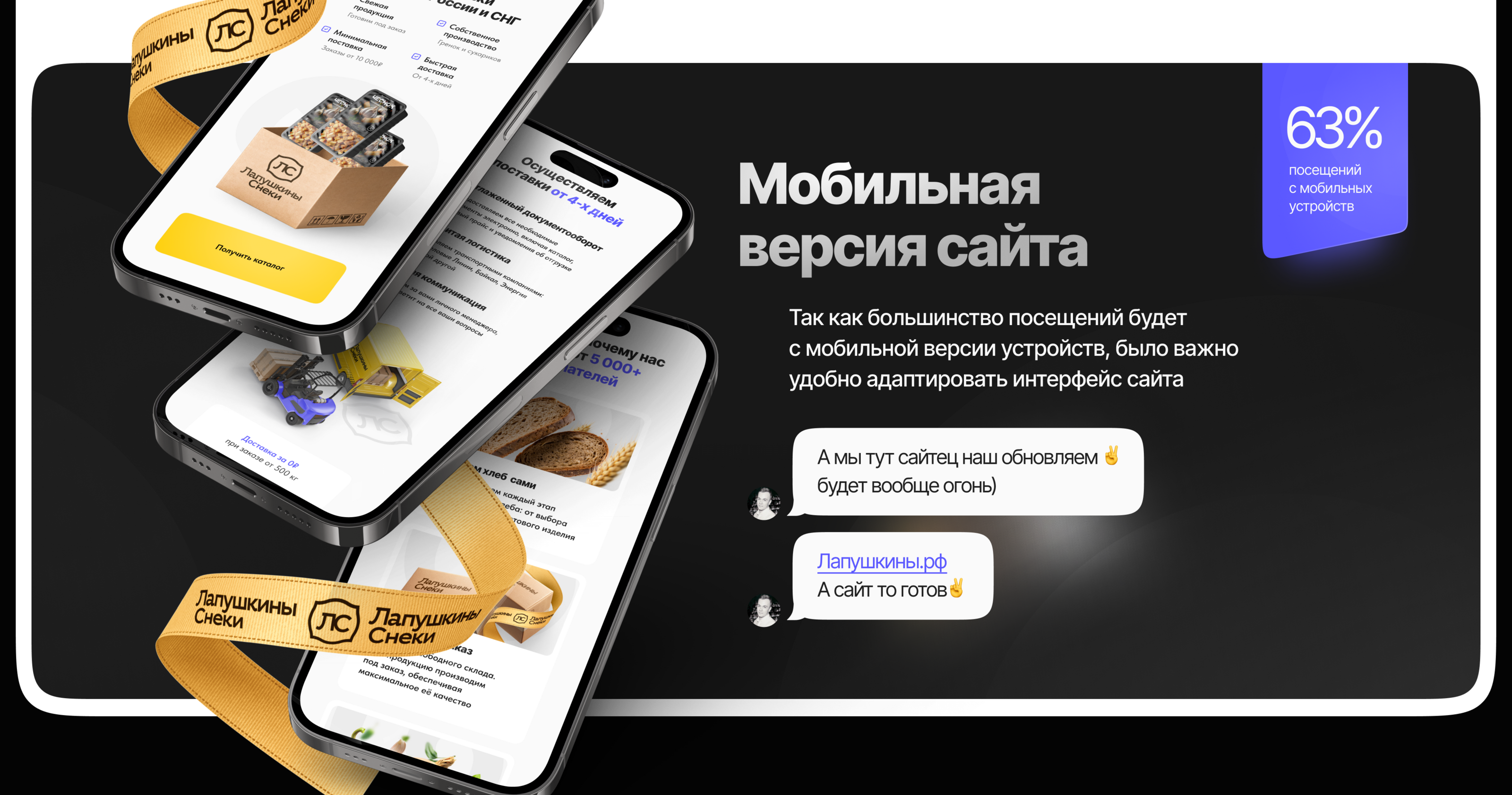 Лендинг для бизнеса. Снеки, еда, доставка. — Изображение №6 — Интерфейсы, Маркетинг на Dprofile