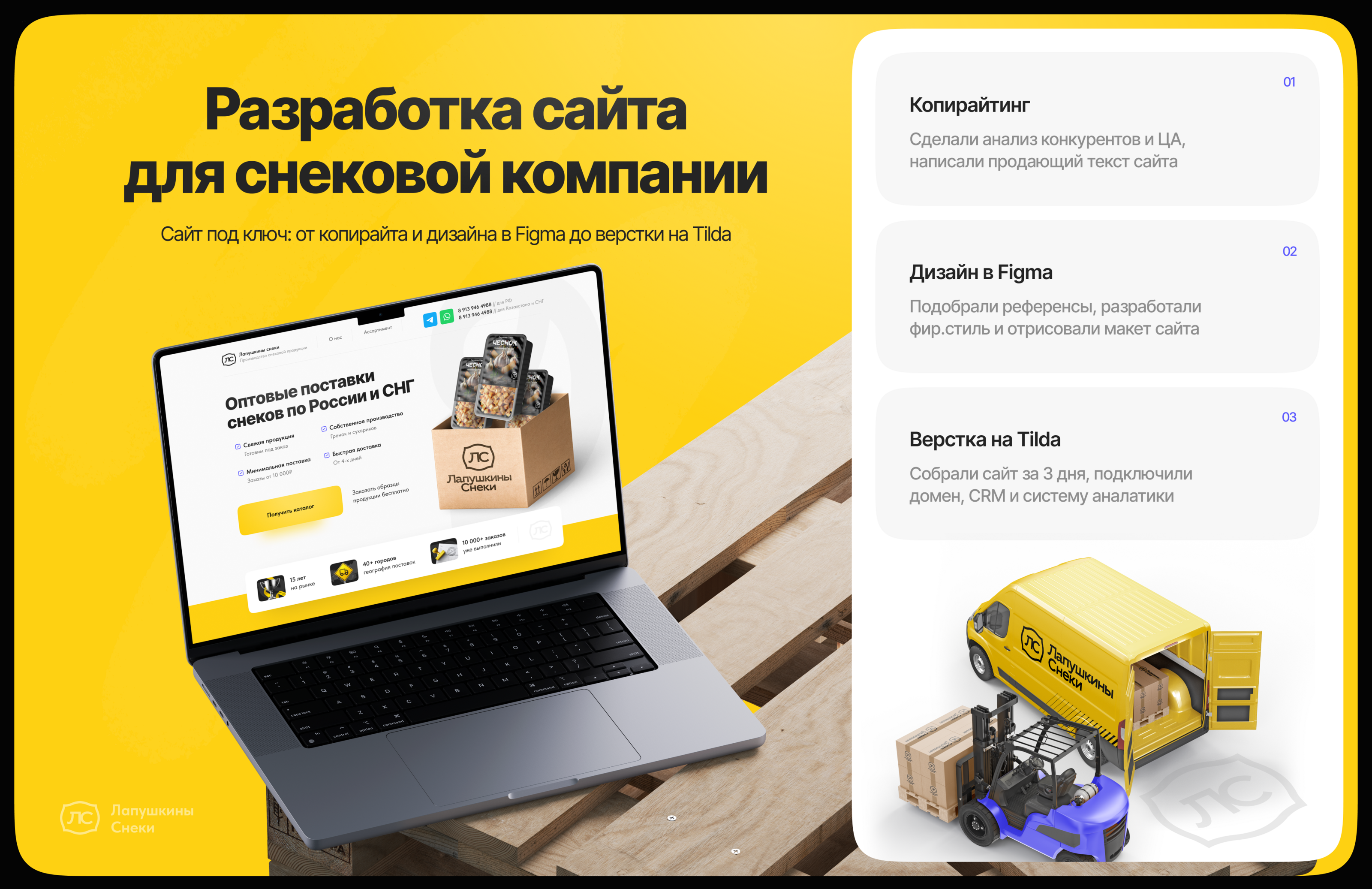 Лендинг для бизнеса. Снеки, еда, доставка. — Изображение №1 — Интерфейсы, Маркетинг на Dprofile