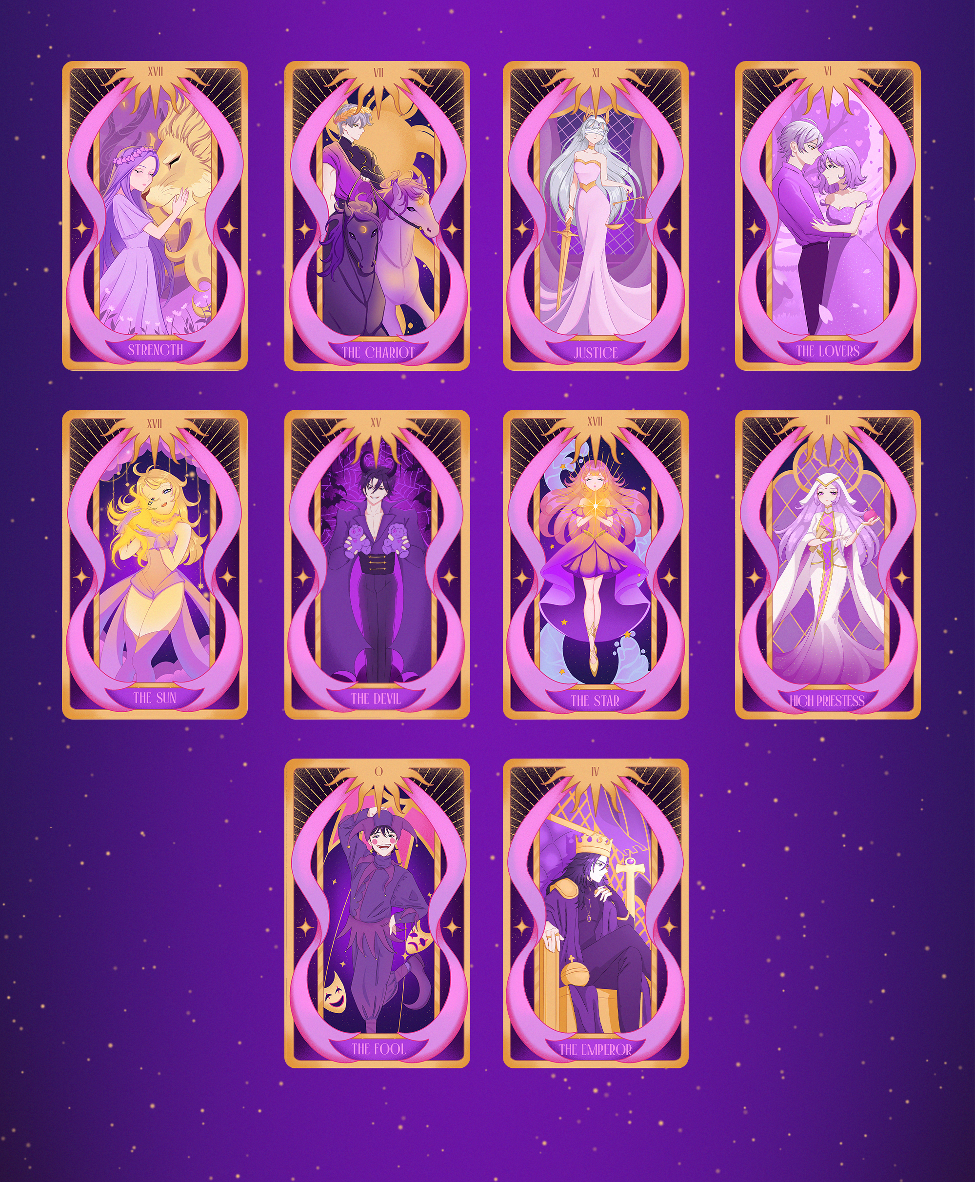 ✦ STELLAR TAROT CARDS I illustrations for tarot cards ✦ — Изображение №5 — Иллюстрация на Dprofile