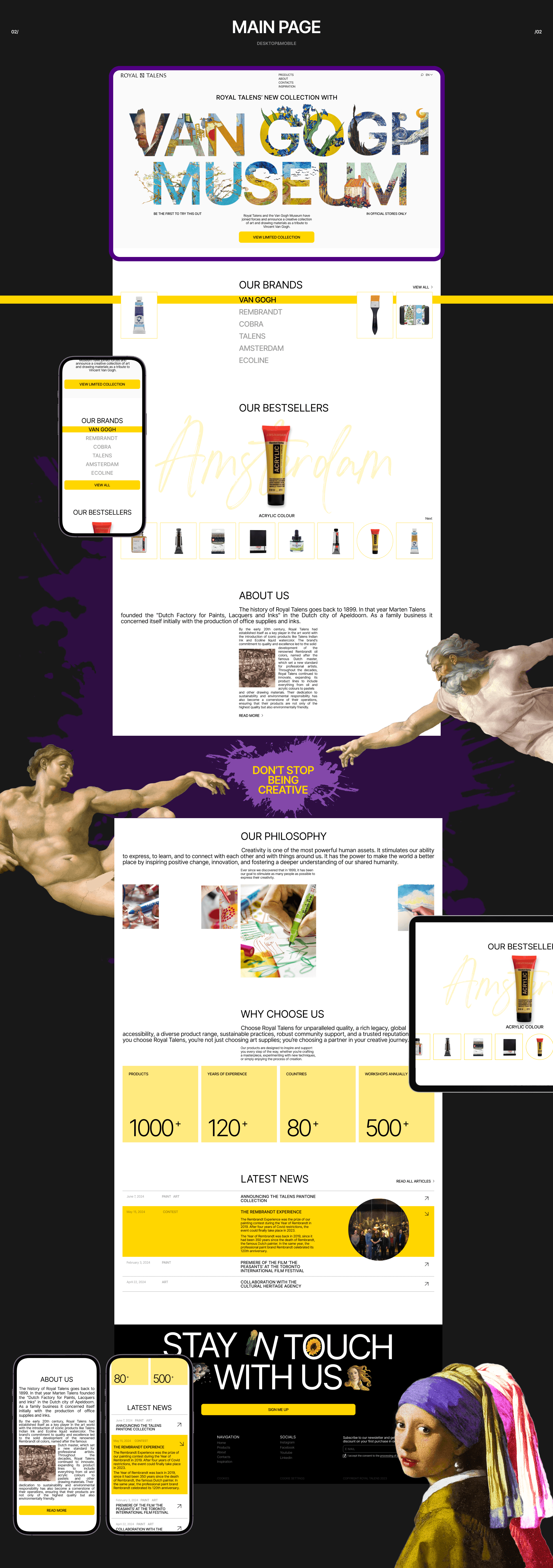 Royal Talens | Corporate website redesign — Изображение №4 — Интерфейсы, Маркетинг на Dprofile