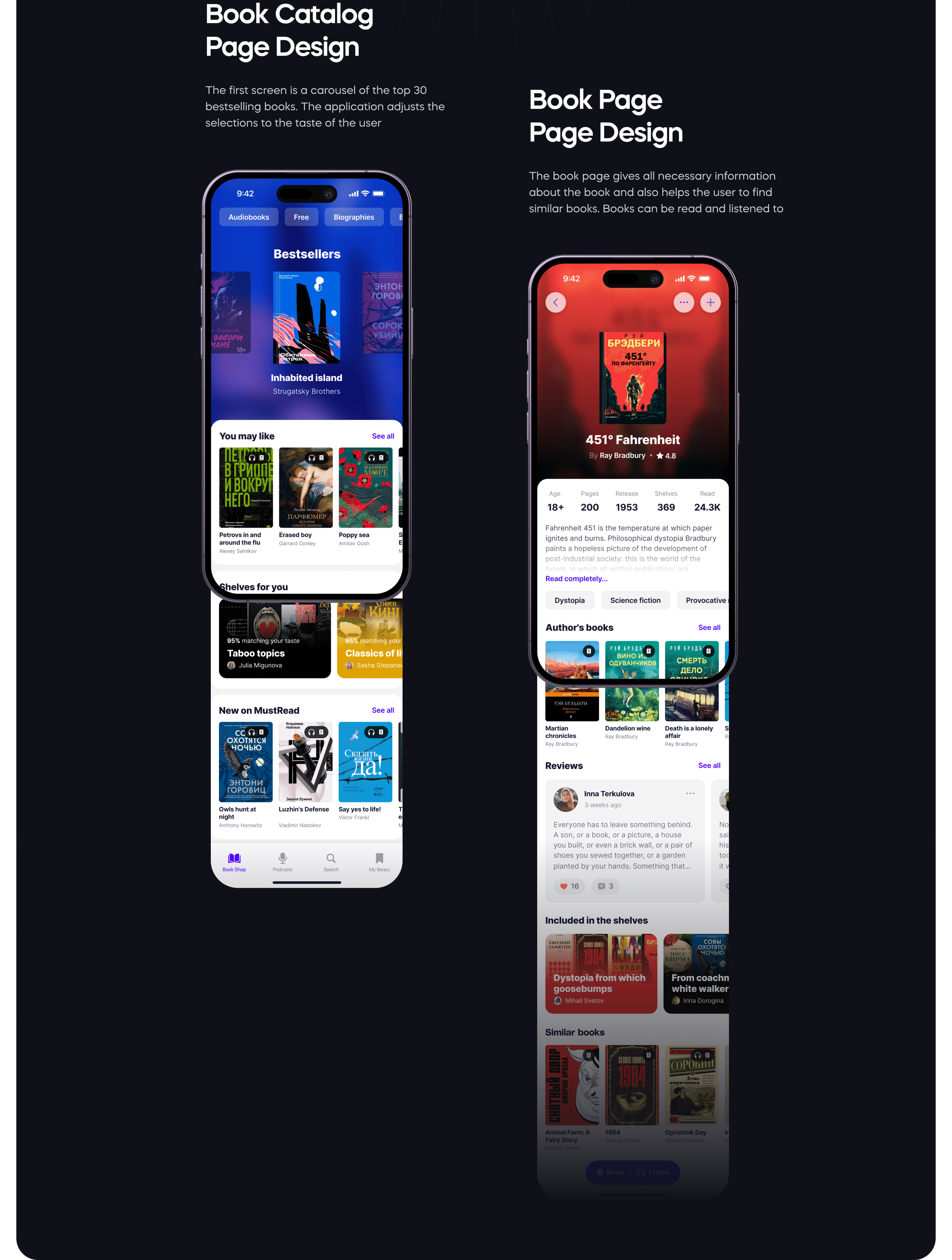 MustRead - Books and podcasts mobile app — Изображение №6 — Интерфейсы на Dprofile