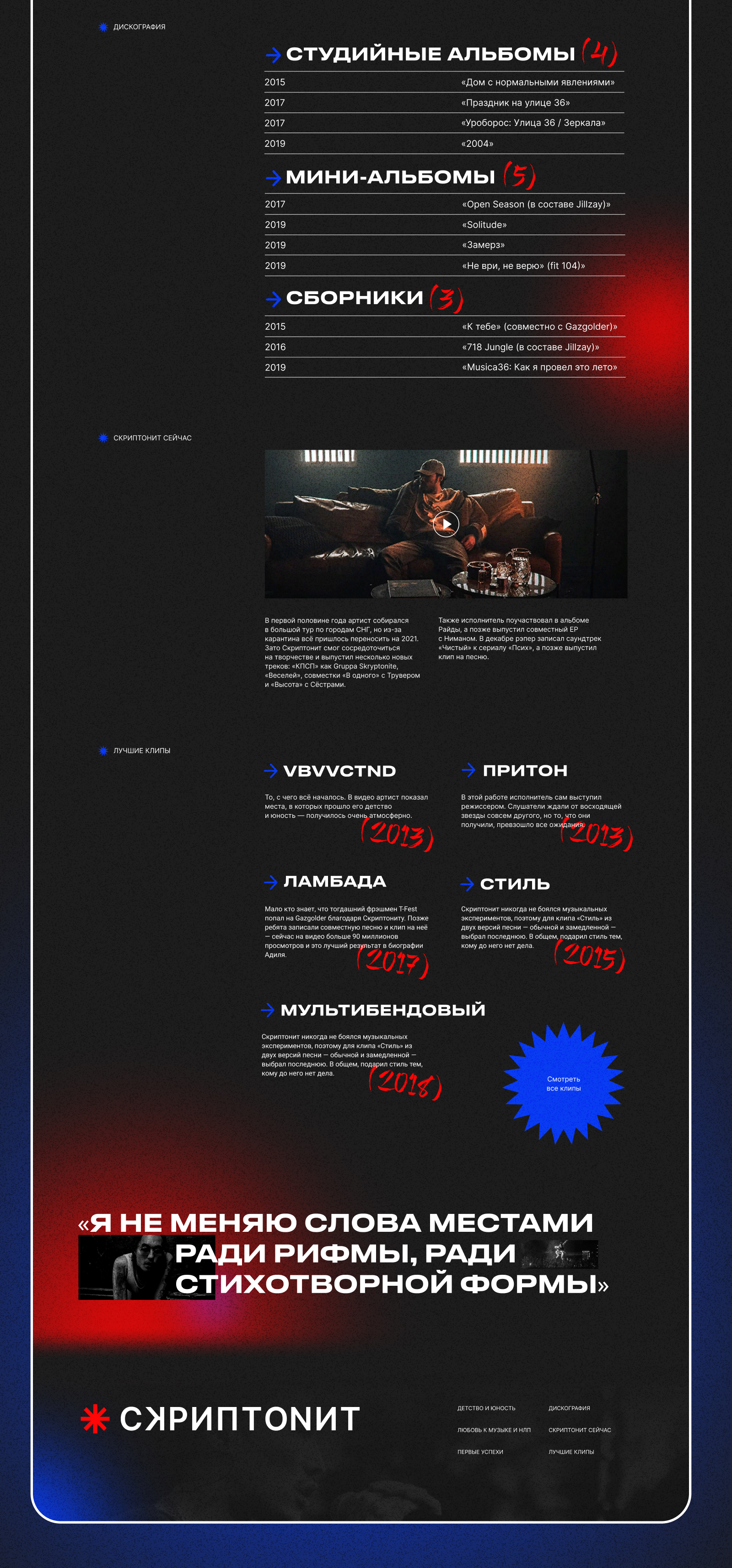 Лонгрид о жизни и творчестве Скриптонита — Изображение №4 — Интерфейсы, Графика на Dprofile