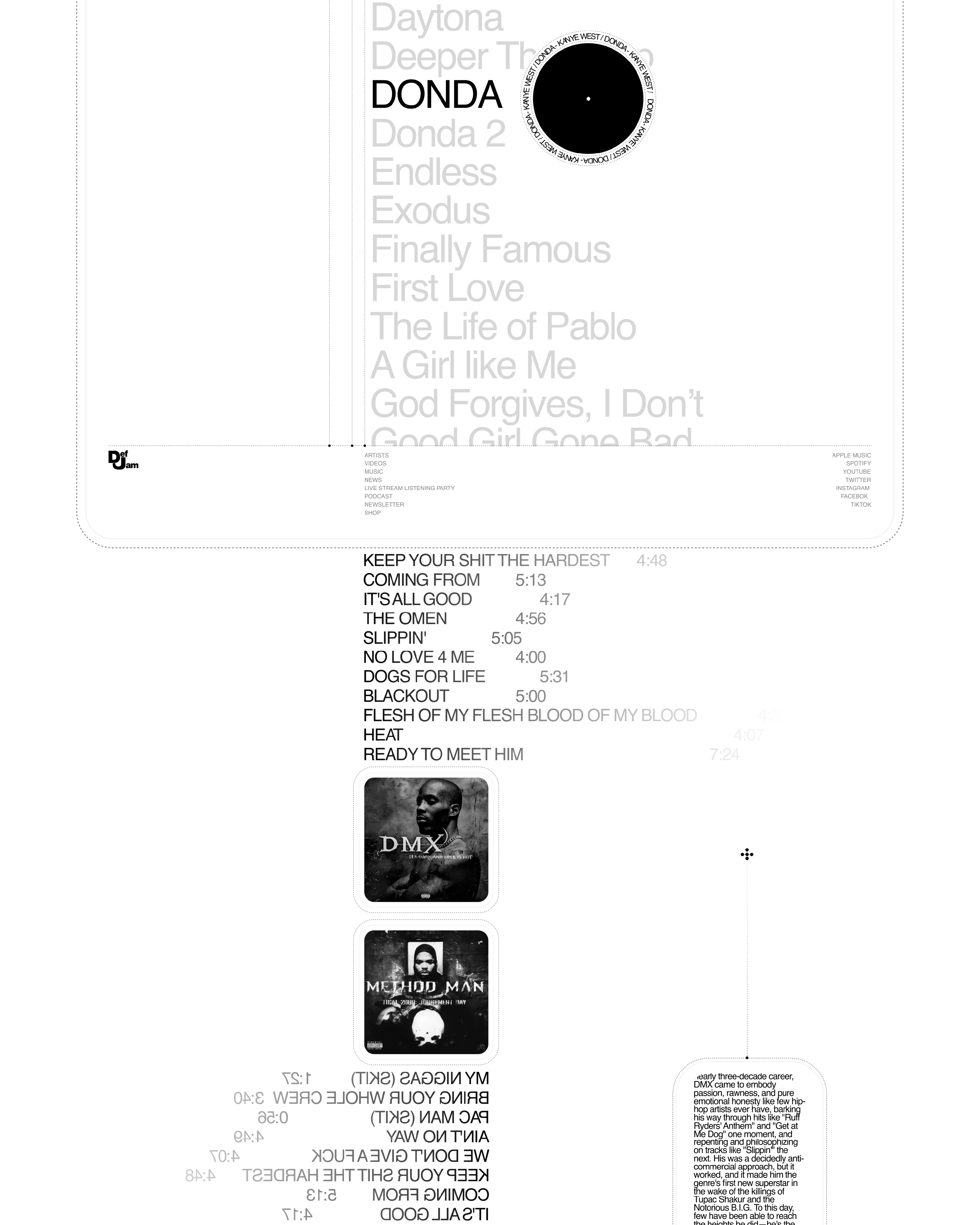 DEF JAM | Music Label Web Site & Branding — Изображение №13 — Интерфейсы, Брендинг на Dprofile
