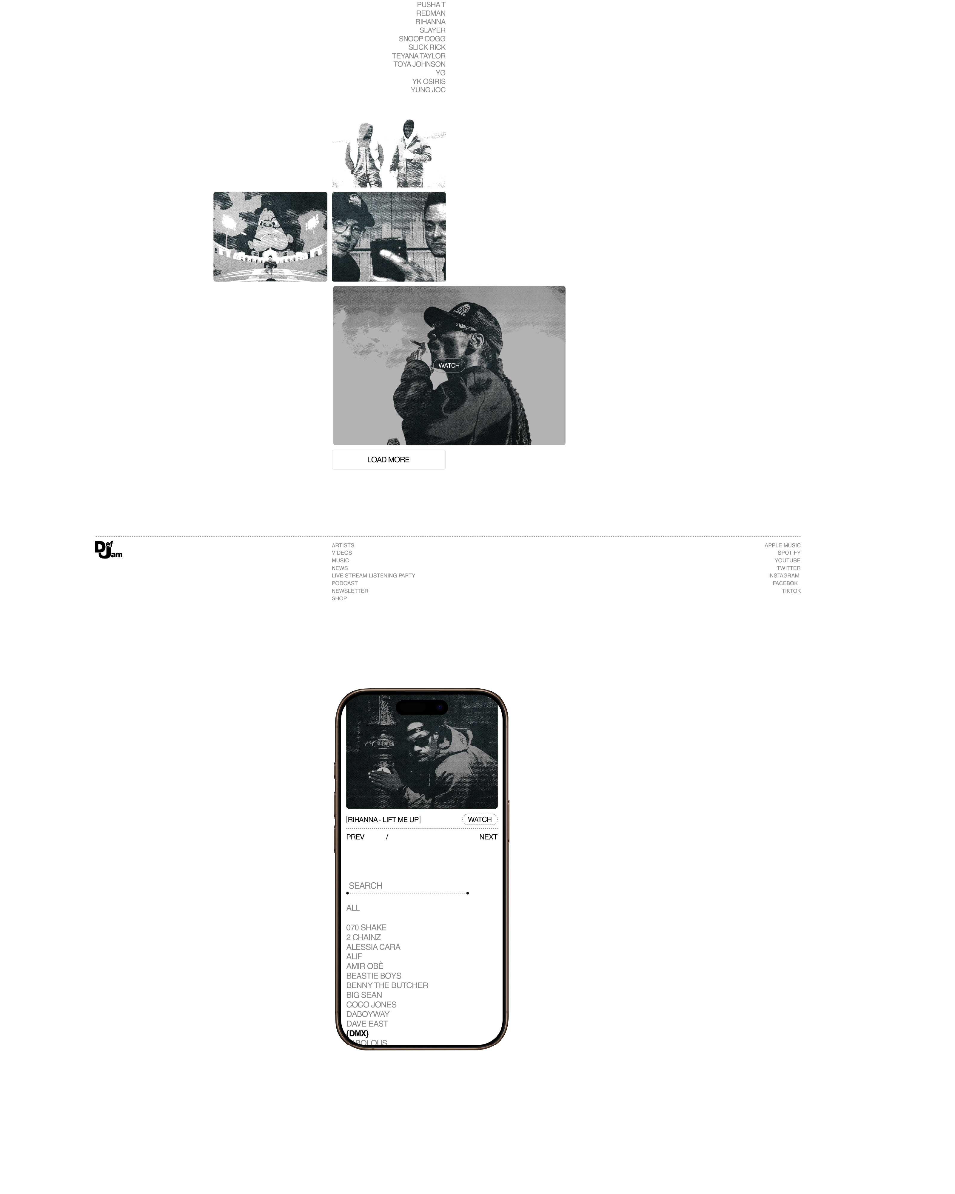 DEF JAM | Music Label Web Site & Branding — Изображение №11 — Интерфейсы, Брендинг на Dprofile