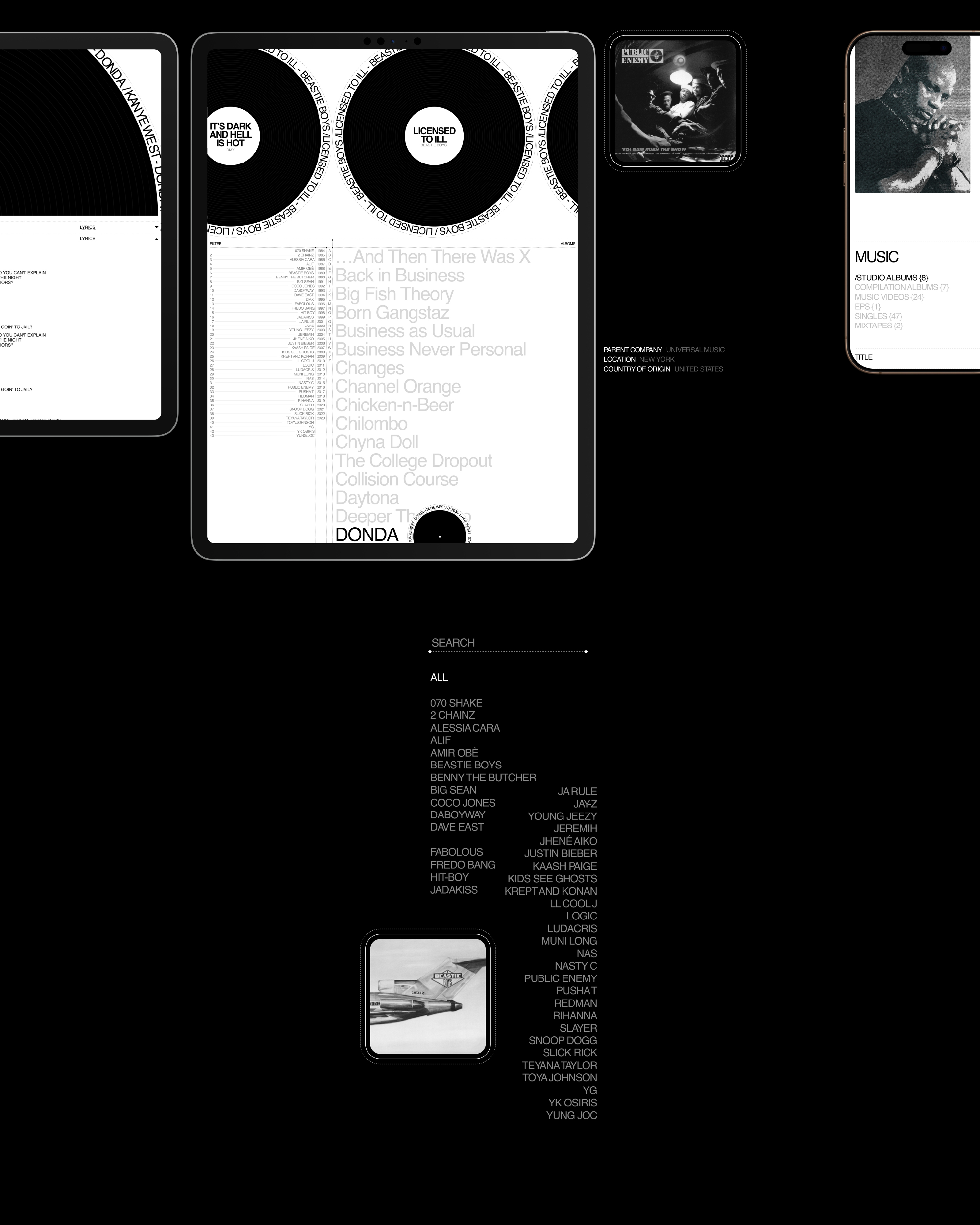 DEF JAM | Music Label Web Site & Branding — Изображение №5 — Интерфейсы, Брендинг на Dprofile
