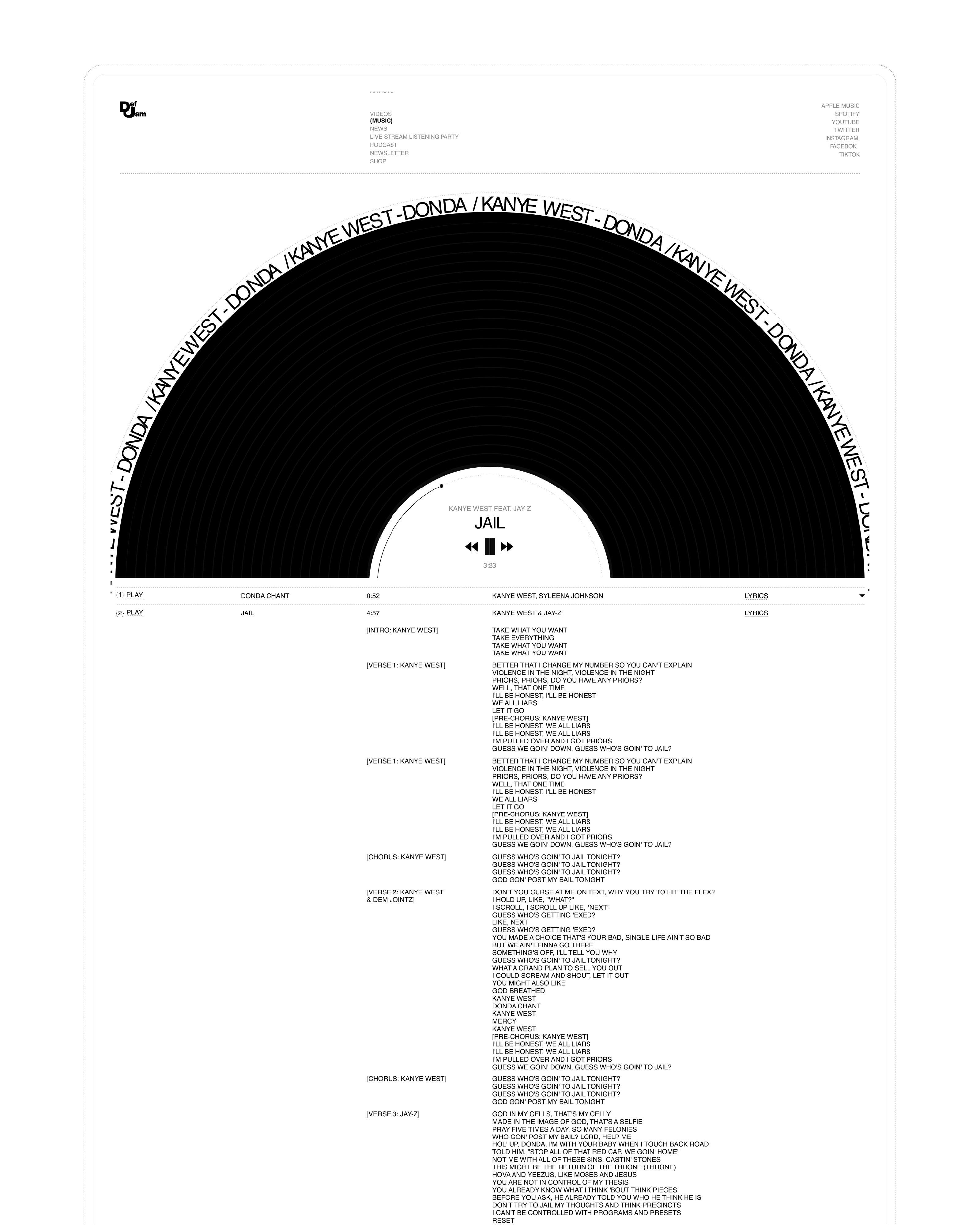 DEF JAM | Music Label Web Site & Branding — Изображение №16 — Интерфейсы, Брендинг на Dprofile