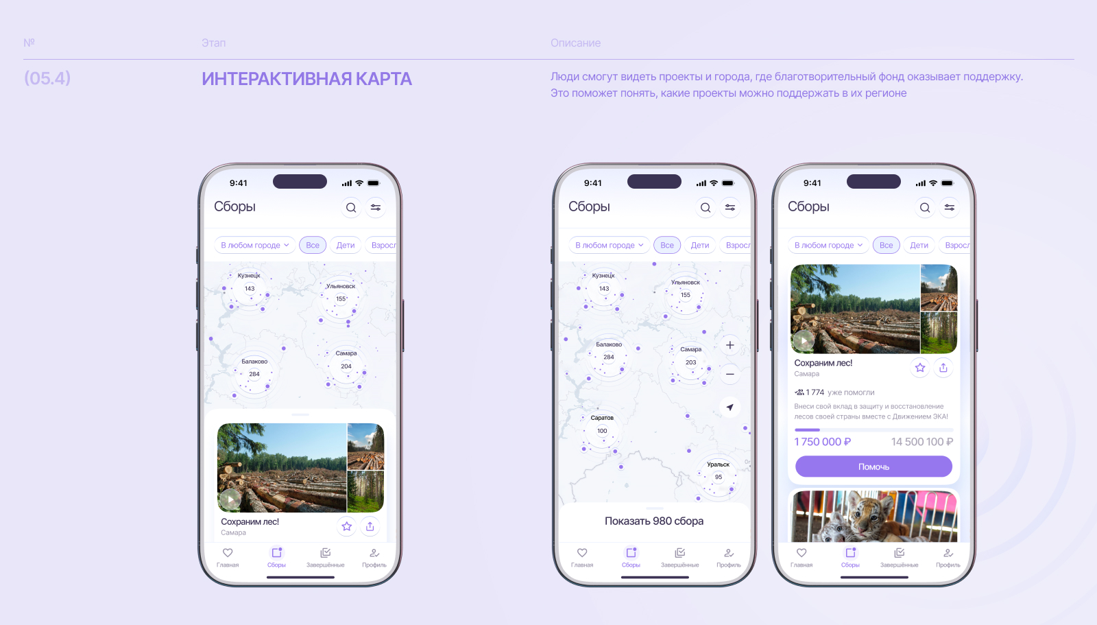 Благотворительный фонд UI/UX Mobile App — Изображение №11 — Интерфейсы на Dprofile
