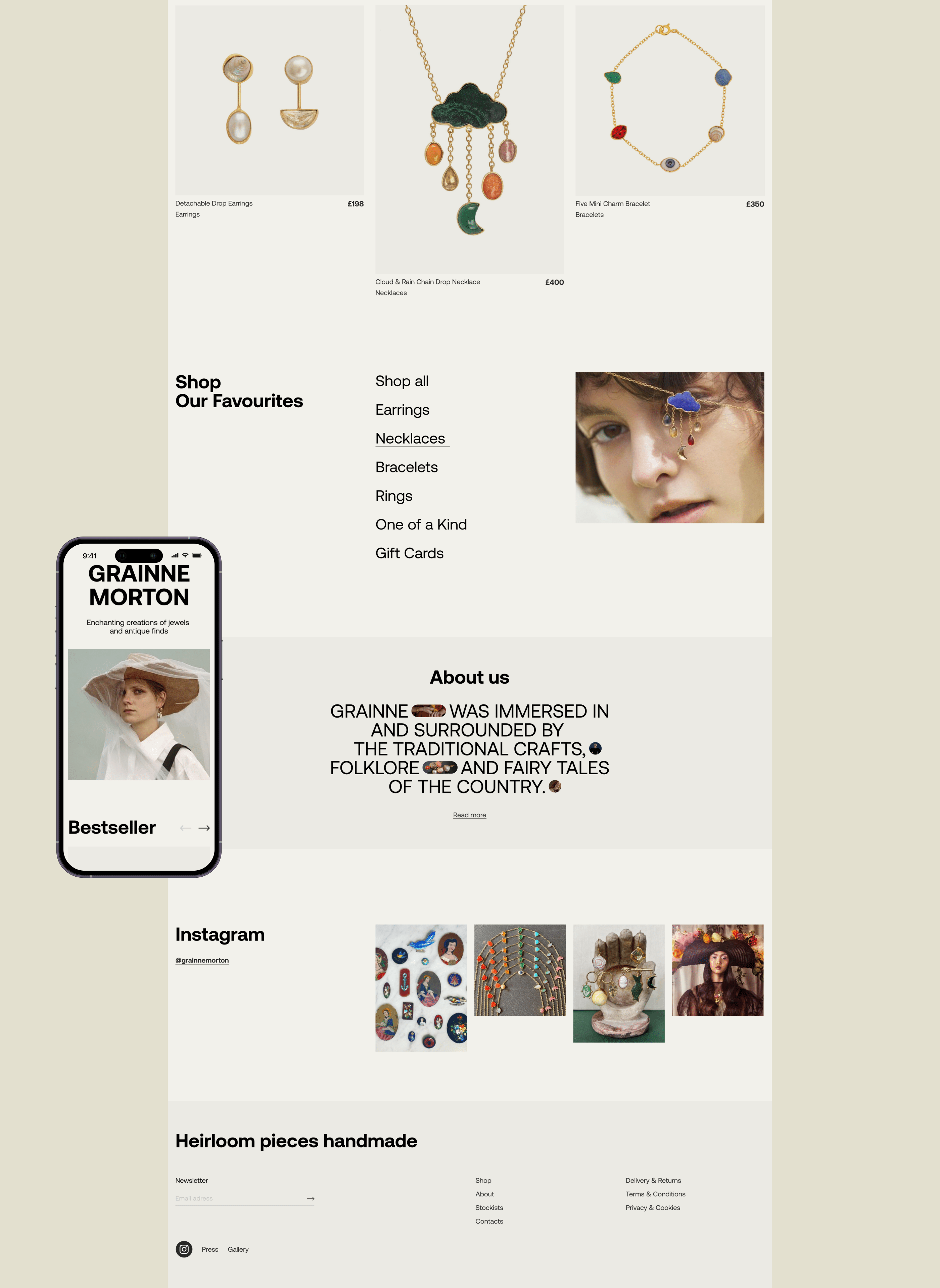 GRAINNE MORTON | Jewelry Website — Изображение №2 — Интерфейсы на Dprofile