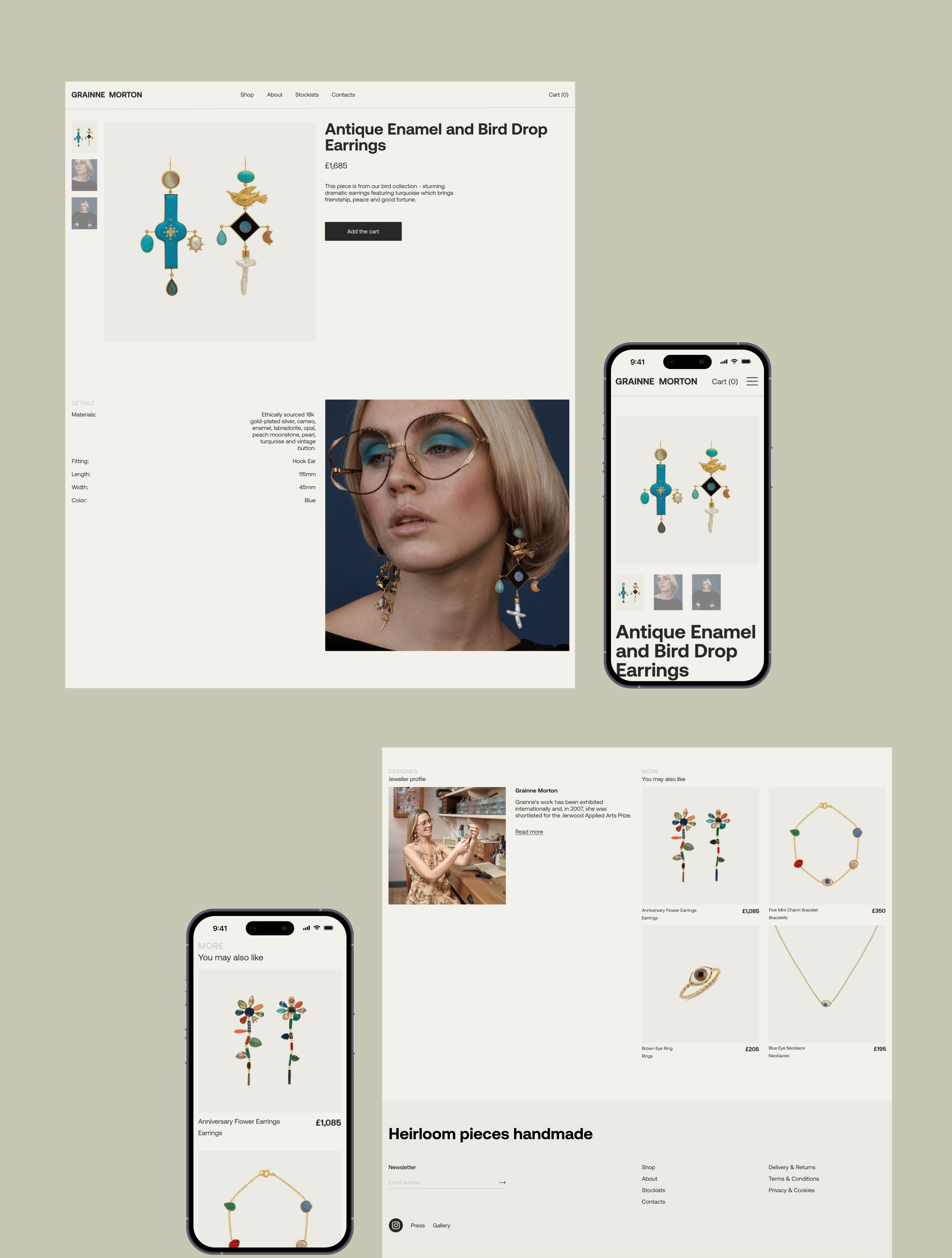 GRAINNE MORTON | Jewelry Website — Изображение №4 — Интерфейсы на Dprofile