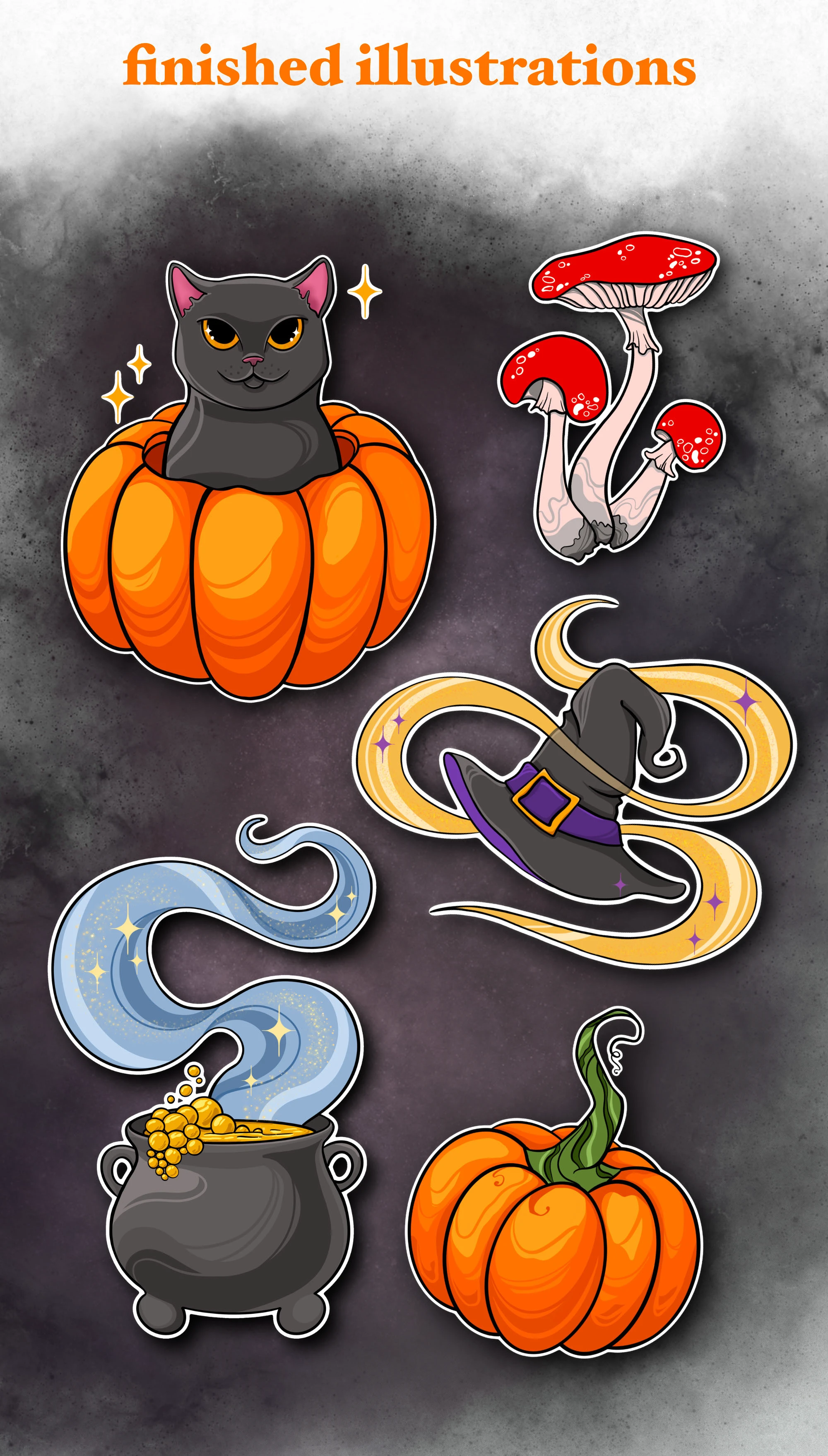 Halloween ILLUSTRATIONS & STICKERS — Изображение №3 — Брендинг, Иллюстрация на Dprofile