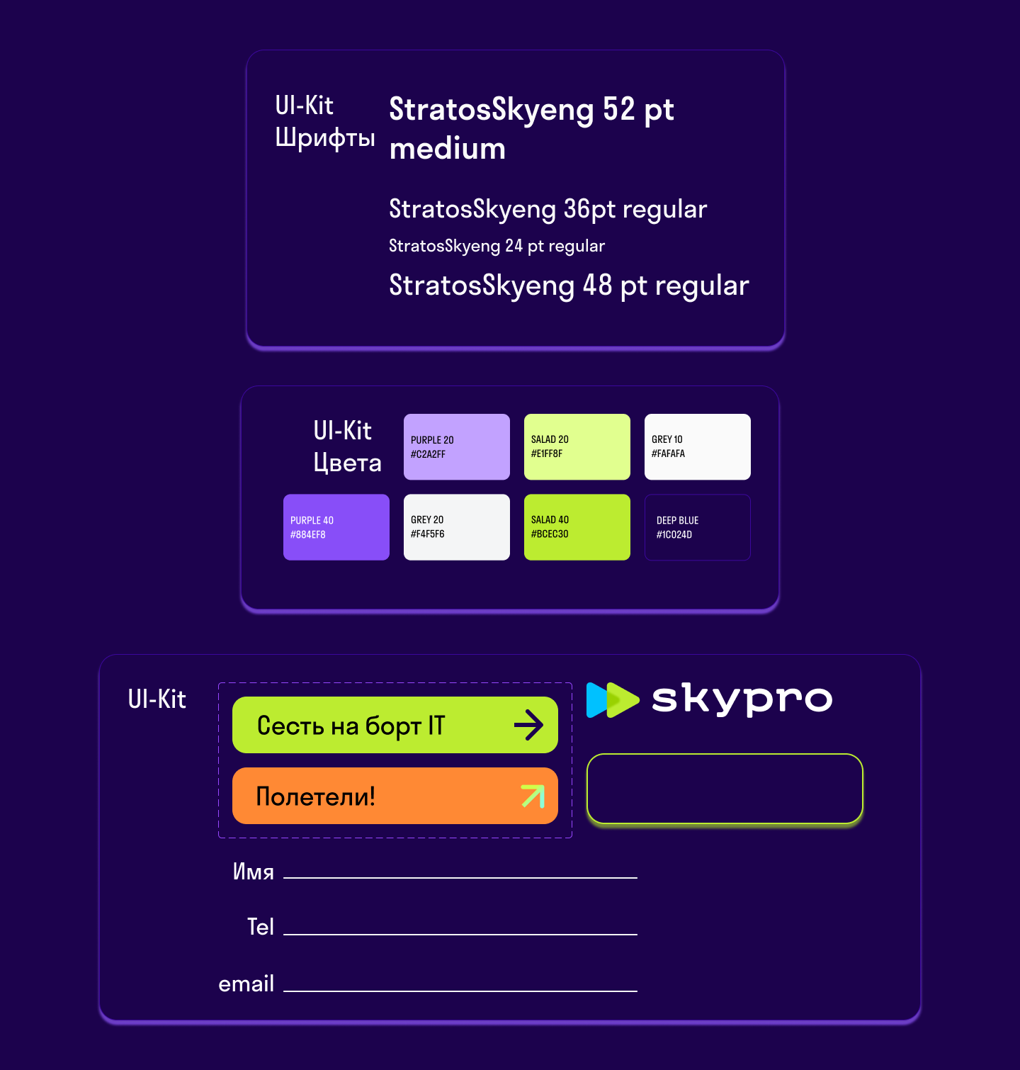 Landing SkyPro — Изображение №4 — Интерфейсы, Брендинг на Dprofile